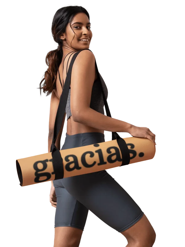 Esterilla de Yoga "Gracias" | Antideslizante con Base de Goma y Superficie de Microsuede | 61 × 173 cm product image (3)