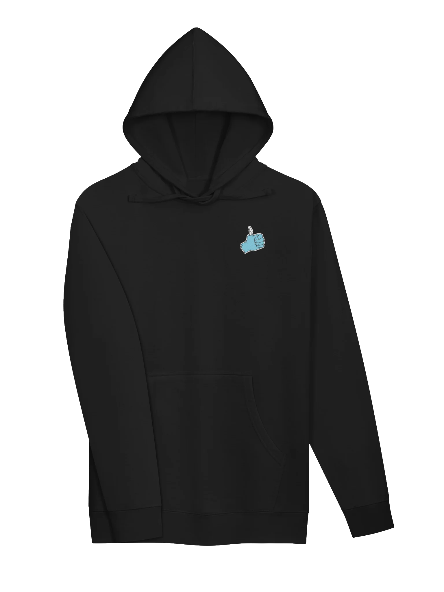Blue Thumbs-Up Bass Thumb Hoodie product image (8)