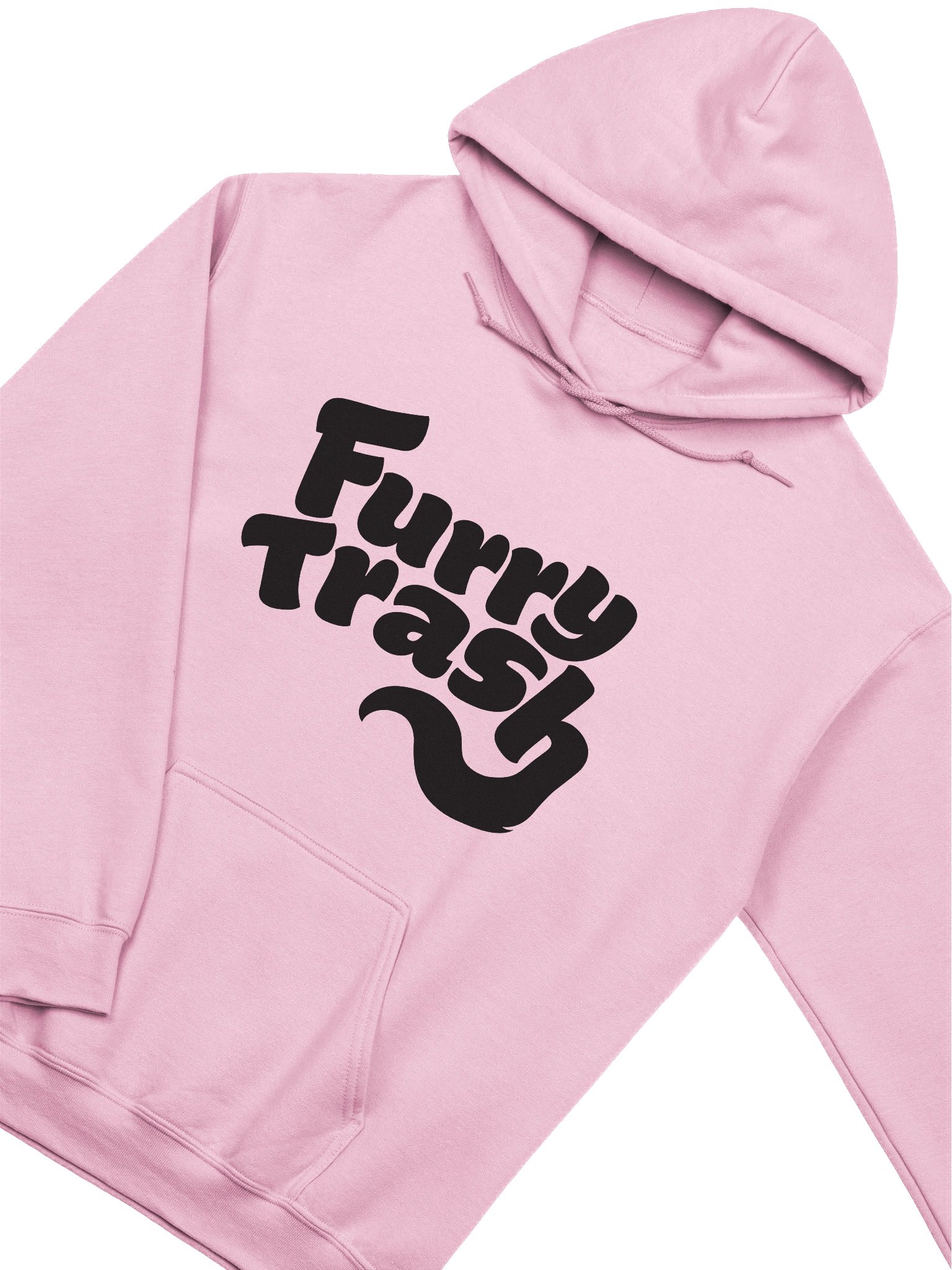 Furry Trash Hoodie – Bubble Logo (Black Print) product image (3)