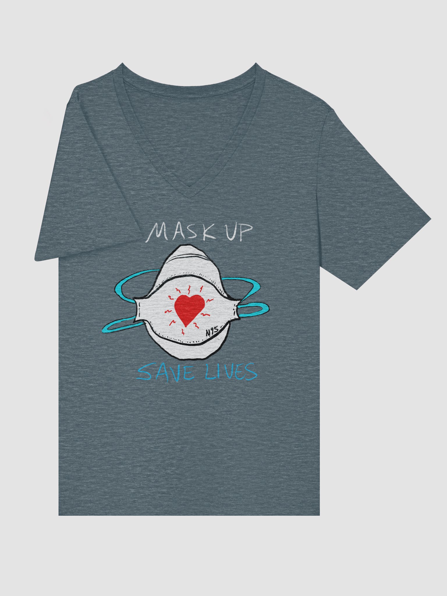 Mask Up Save Lives Relaxed V-Neck Tee product image (25)