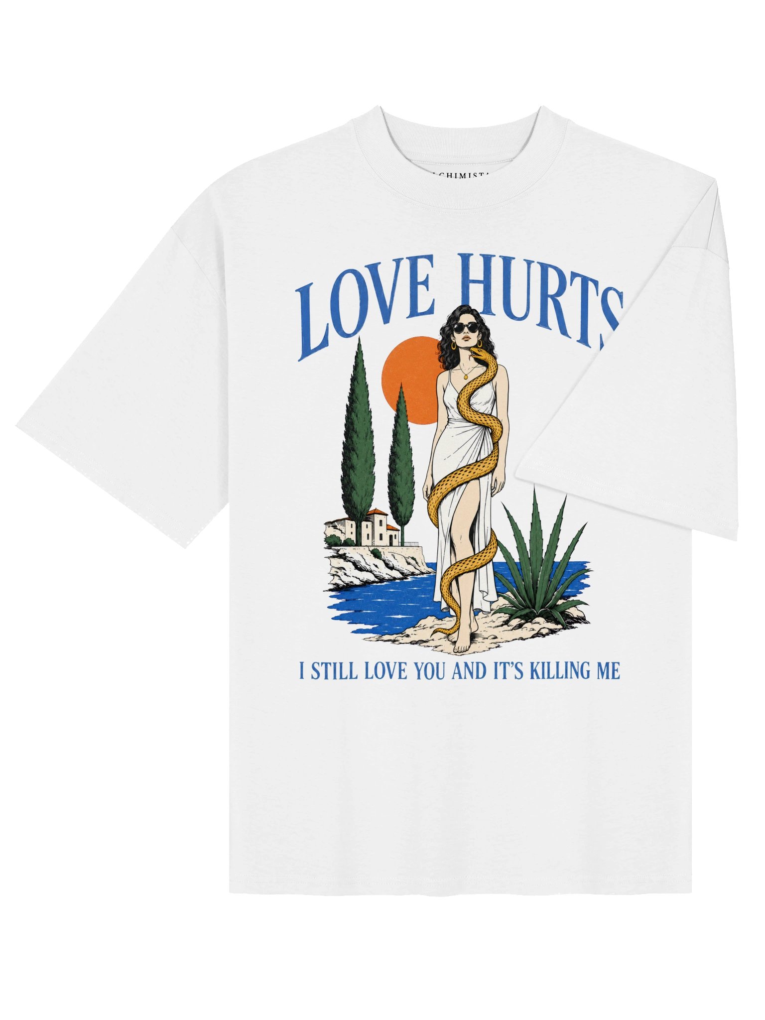 T-SHIRT UNISEXE OVERSIZE ÉPAIS BIO - LOVE HURTS product image (10)