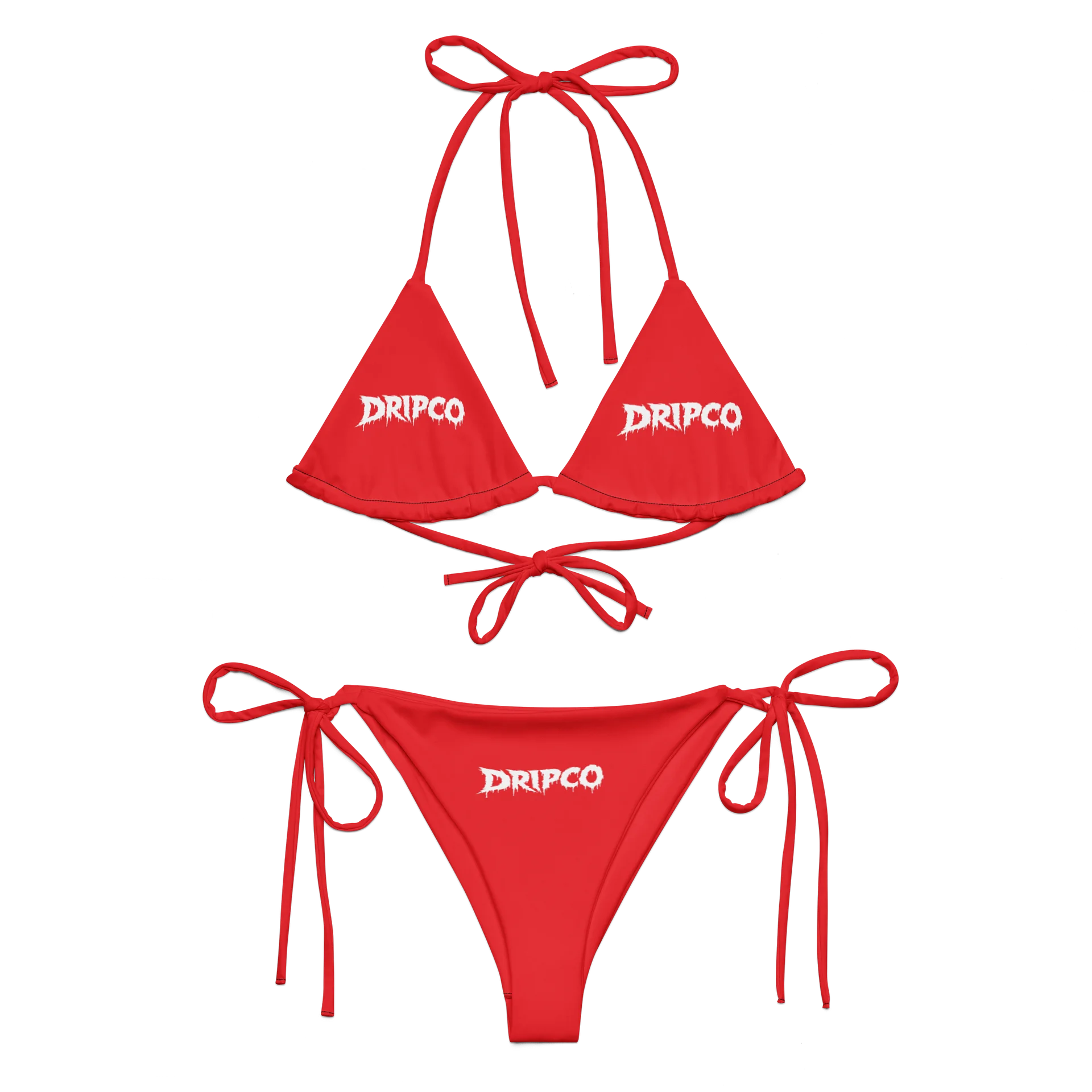 DRIPCO Red Logo String Bikini product image (1)