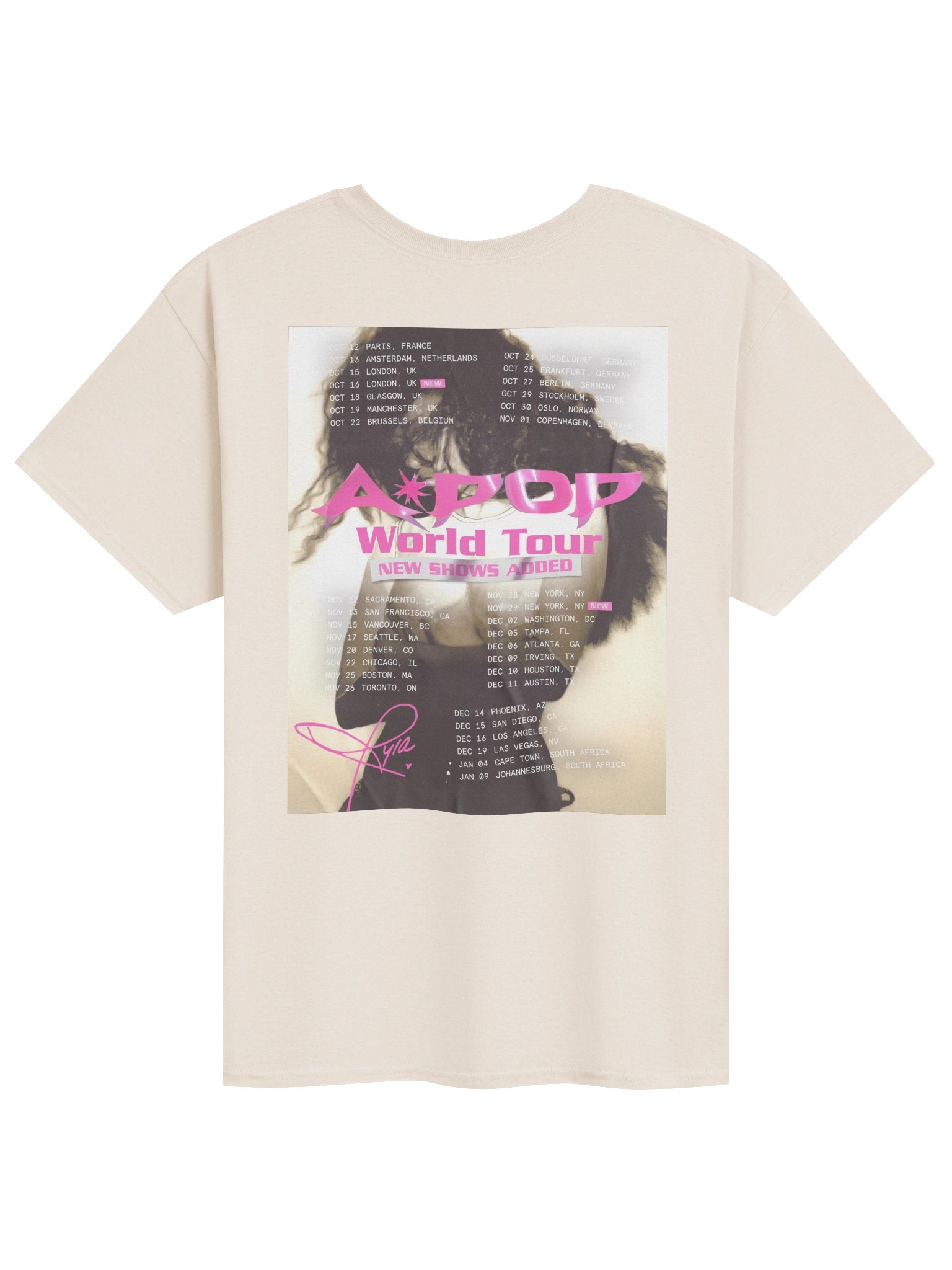 Tyla A*POP World Tour Merch T-Shirt product image (2)