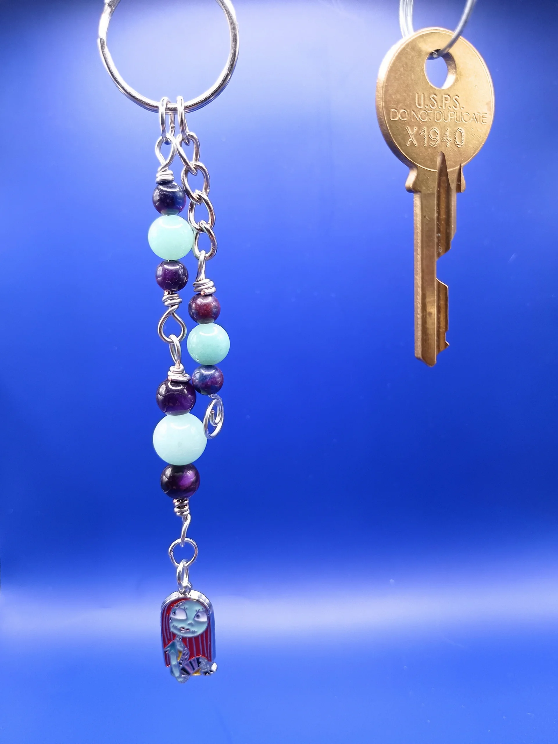 Handmade Bag Charm ft. Sally, Halloween & Christmas, Keychain, Purse Accessory product image (6)