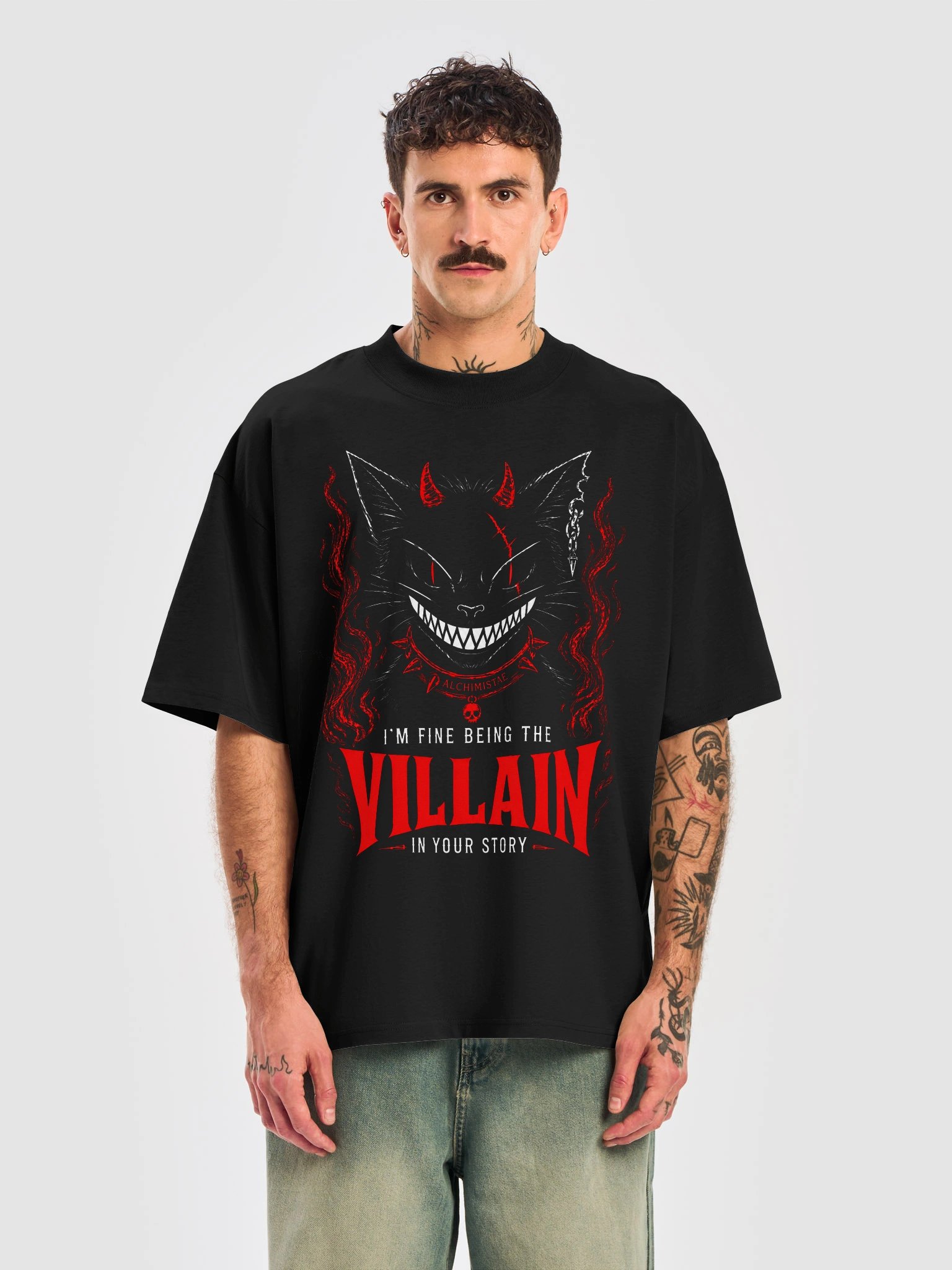 T-Shirt Unisex Oversize Coton Bio Poids Lourd – THE VILLAIN product image (5)