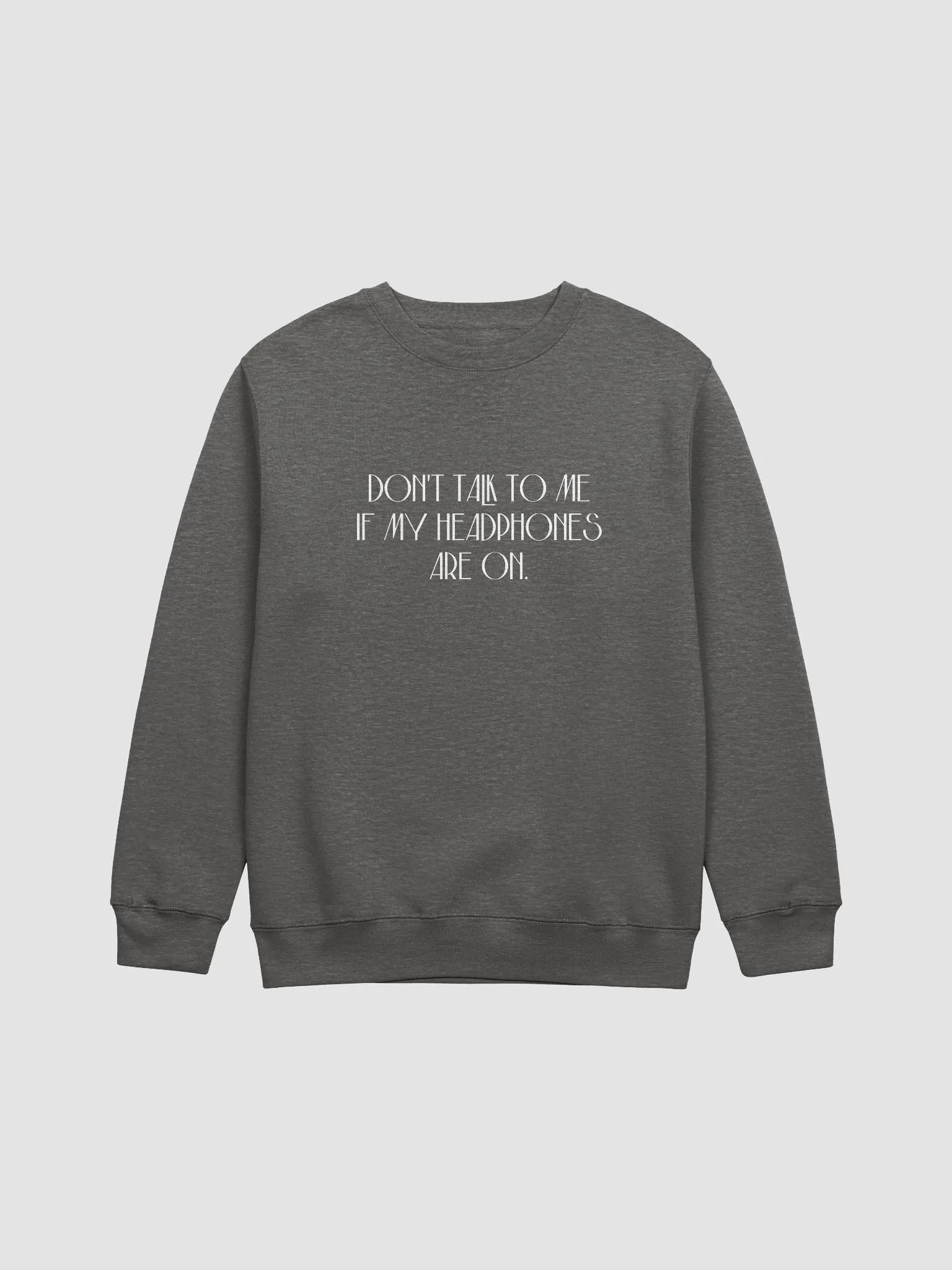 HEADPHONES ON (variant 4) printed crewneck product image (6)