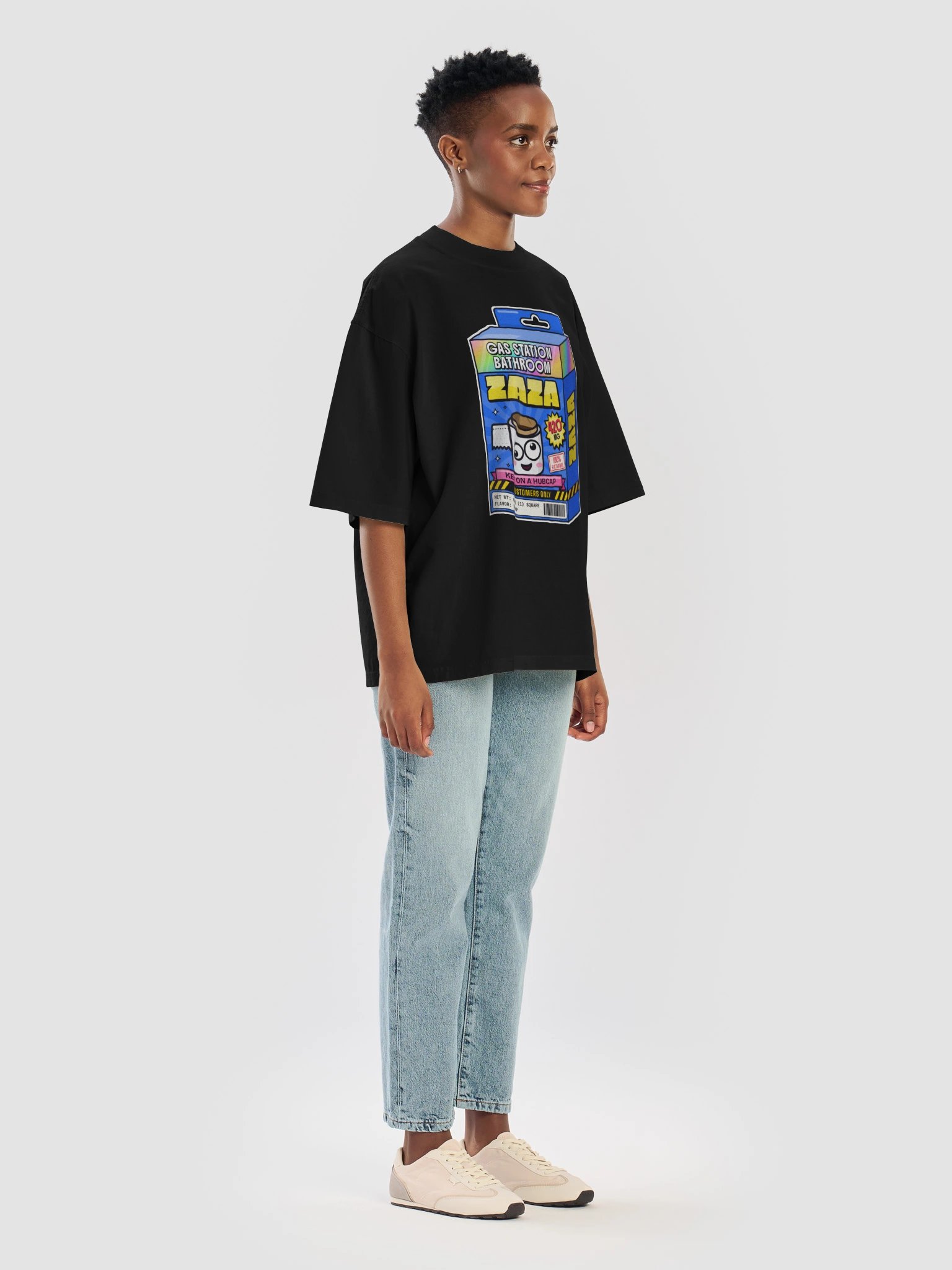 Gas Station Bathroom Zaza box tee product image (33)