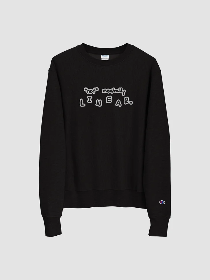 *not* mentally linear (bubble design) embroidered champion crewneck sweatshirt product image (2)