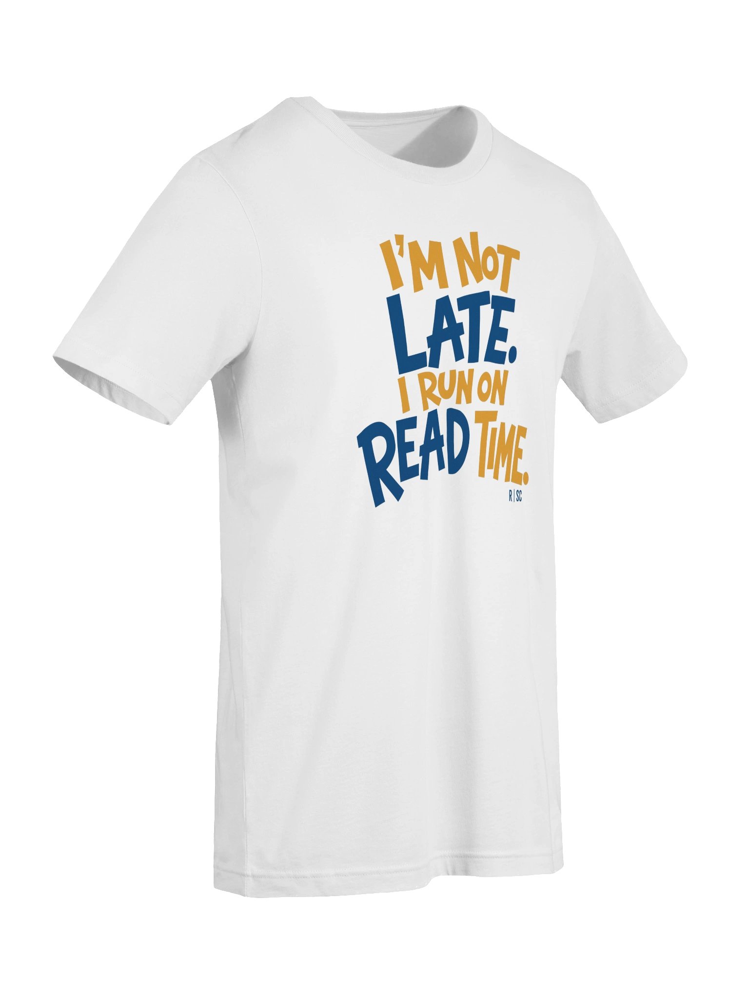 Read Time T-Shirt (Orange & Blue) product image (7)