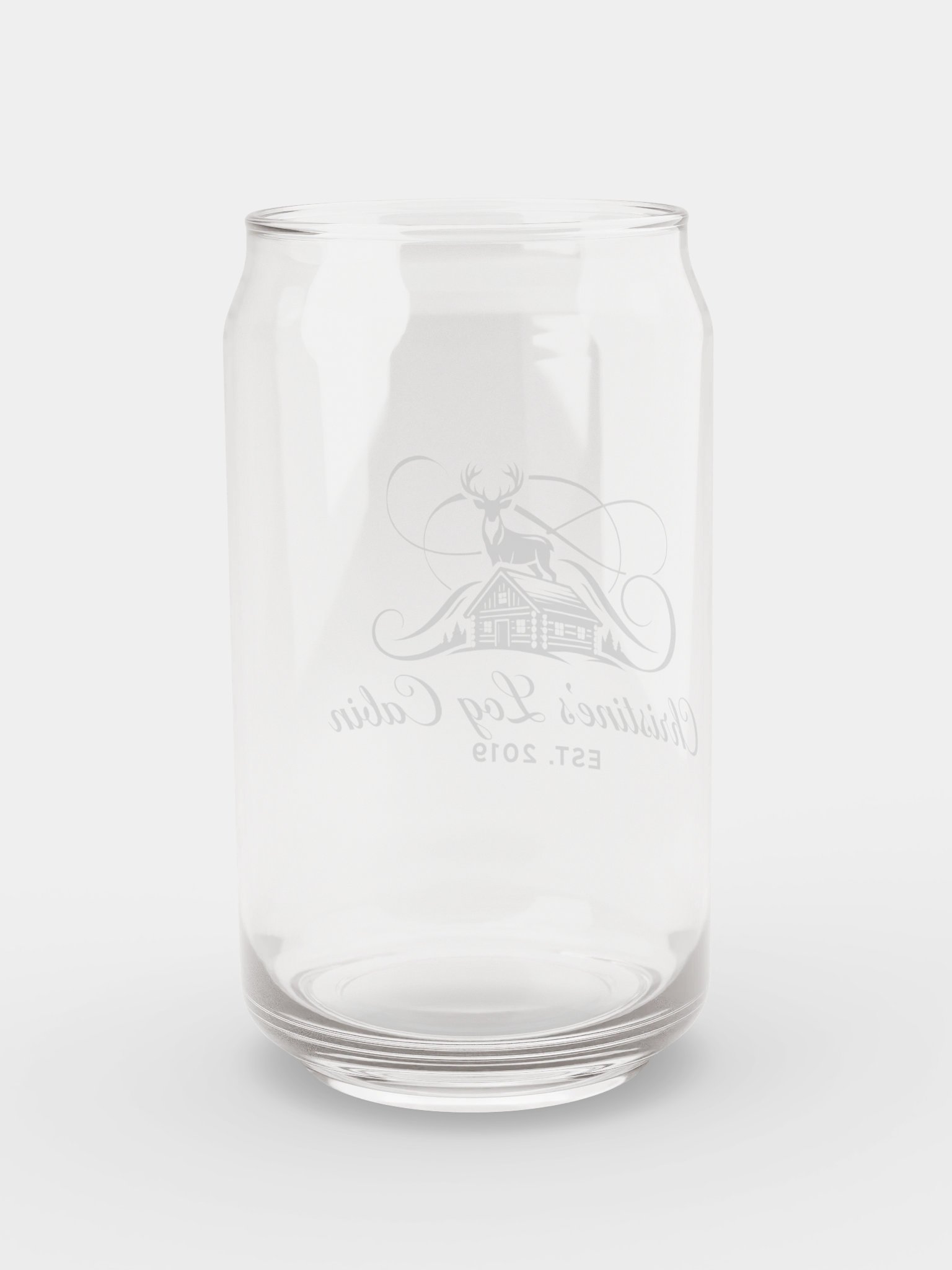 Christine's Log Cabin Custom Drinking Glass Rustic Log Cabin Logo Drinkware product image (8)