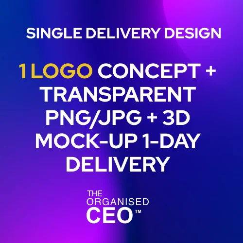 1 Logo Concept + Transparent PNG/JPG + 3D Mock-up 1-day delivery product image (1)