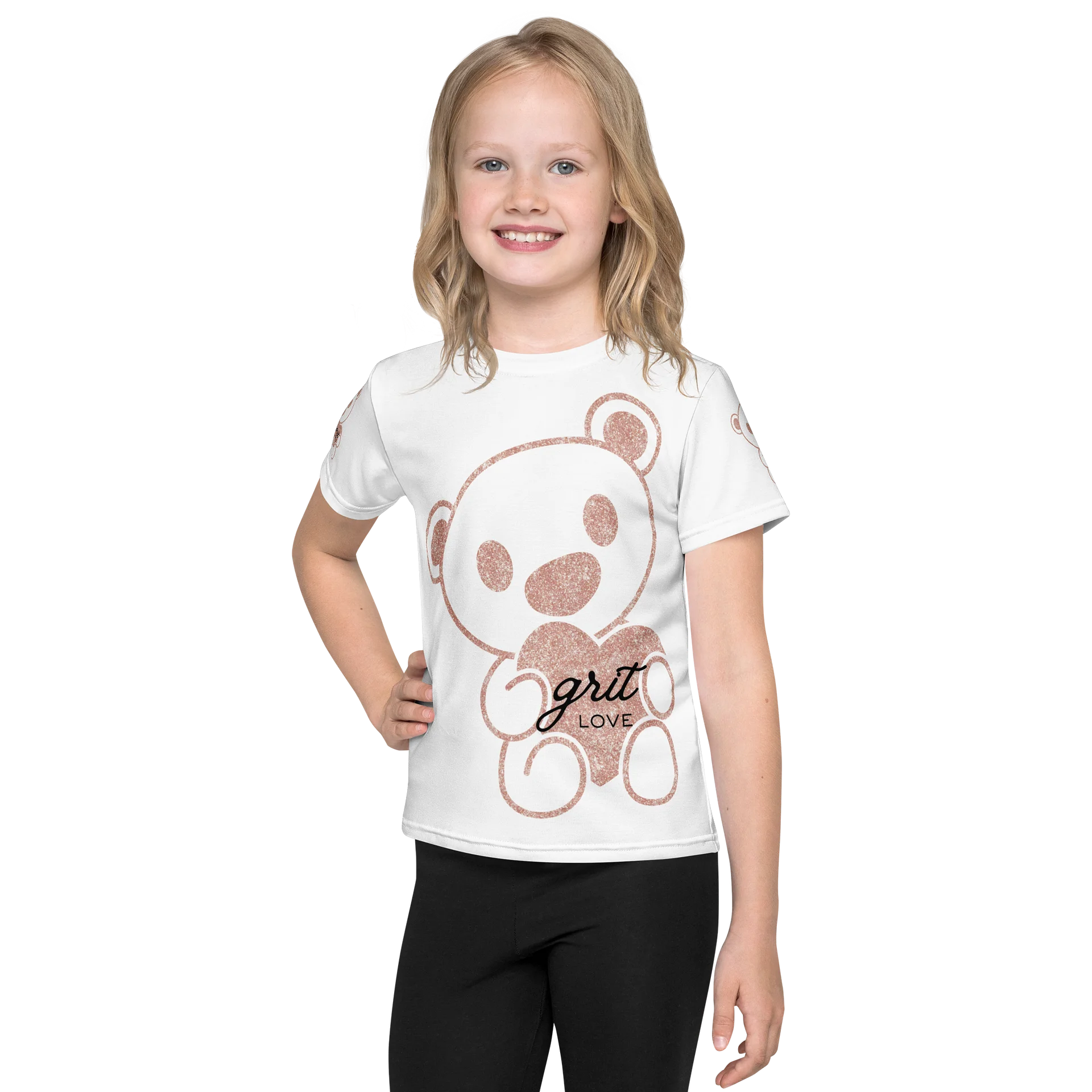 Grit & Love Sparkly Teddy Kids Tee product image (1)