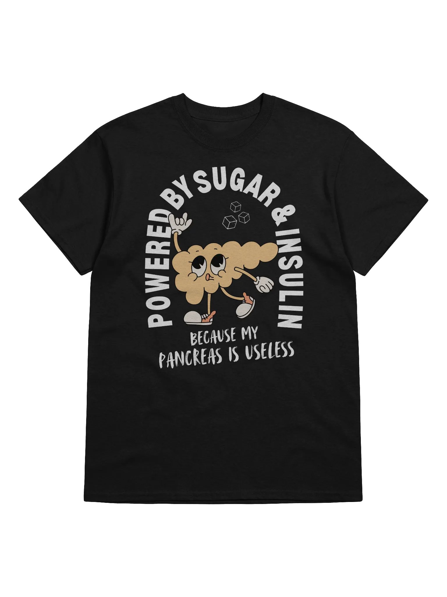 Powered By Sugar And Insulin T-Shirt - Dark Color product image (3)