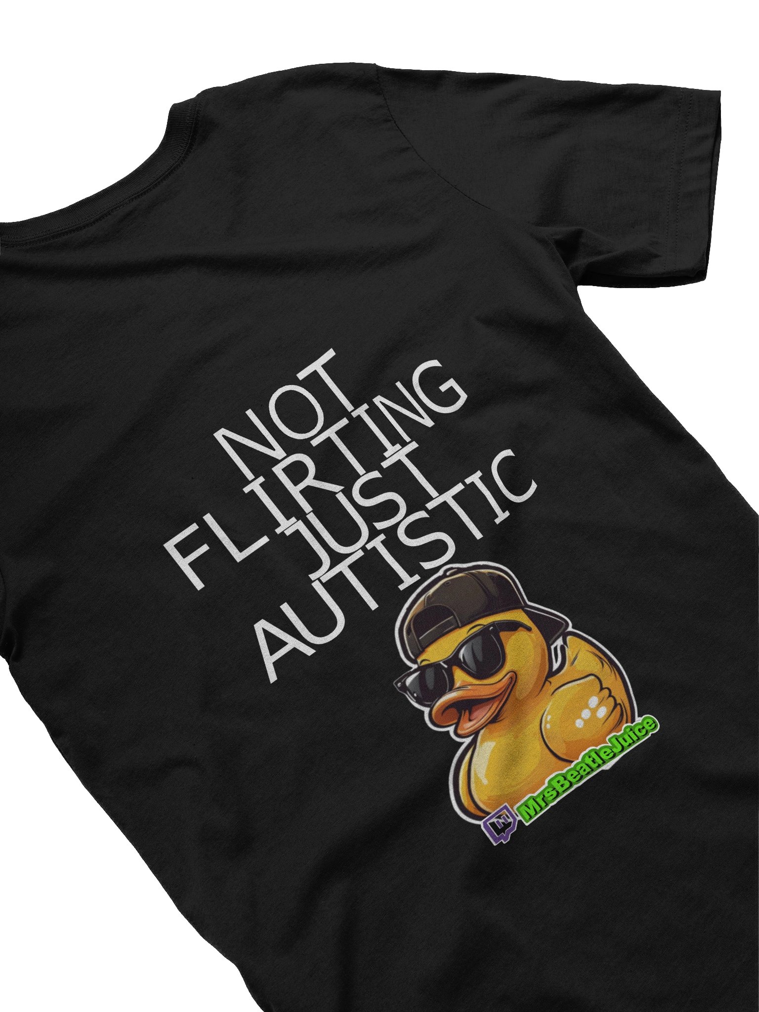NOT FLIRTING!! - Black Tee product image (4)