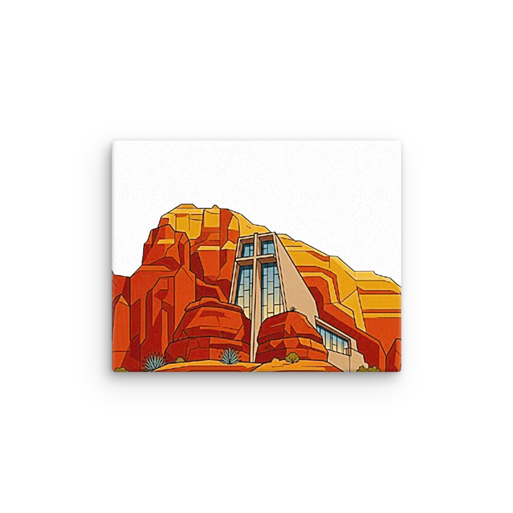 Arizona Desert Landscape Graphic Vector Canvas Print product image (12)