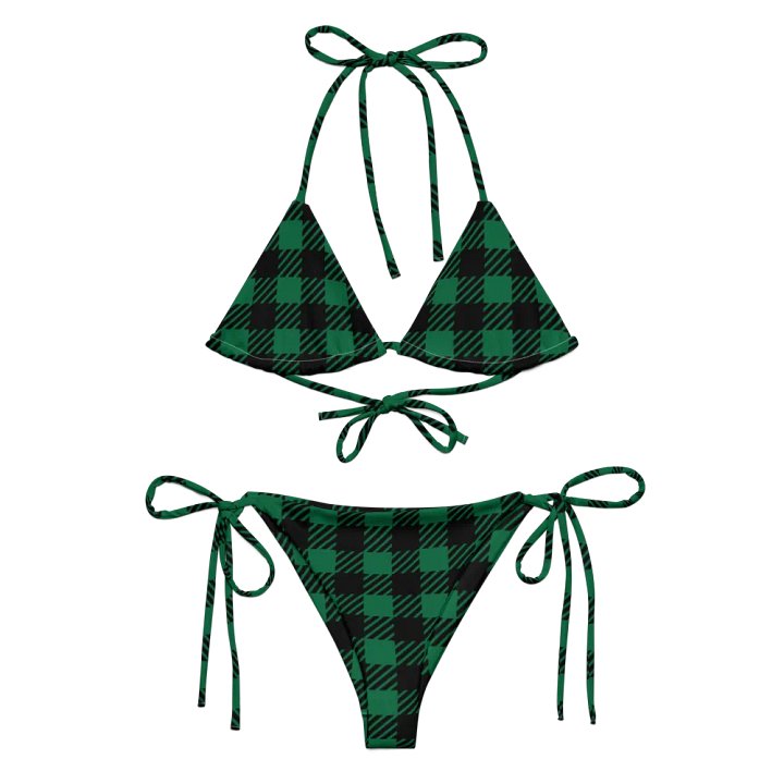 Eco-Chic Plaid Paradise Bikini Set product image (2)