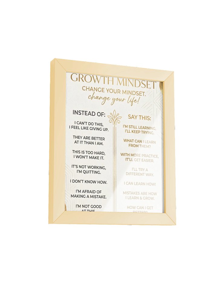 Growth Mindset Wall Art – Transform Your Thoughts, Transform Your Life | Modern Motivational Poster product image (2)