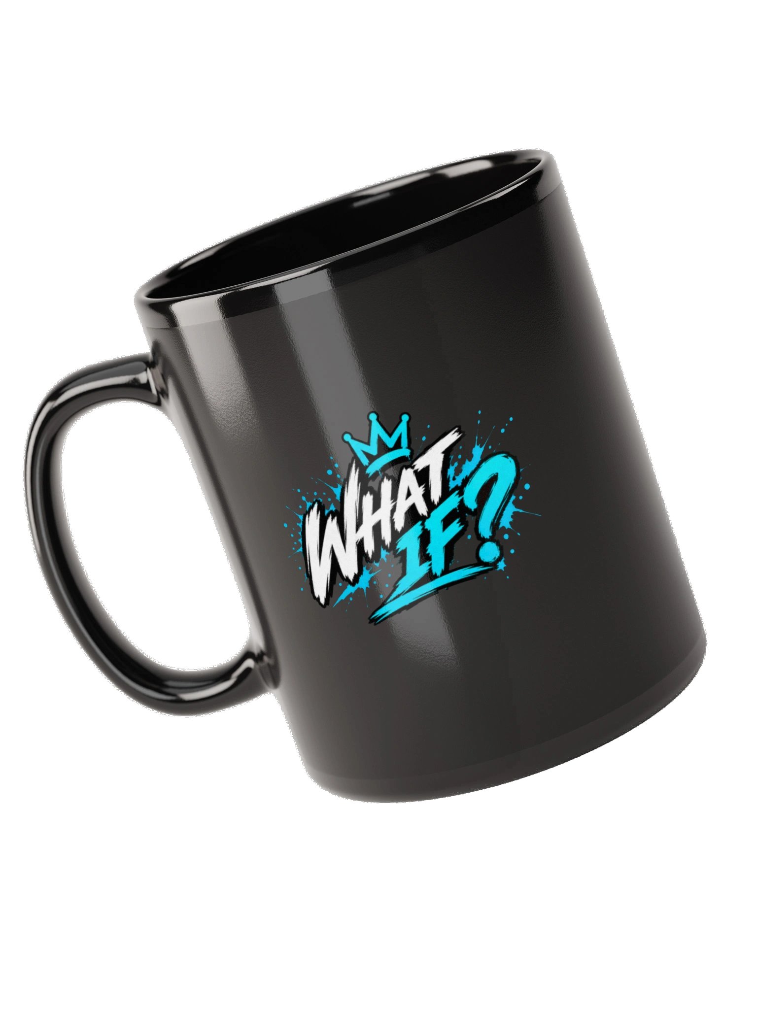 WHAT IF? Black Glossy Mug product image (9)