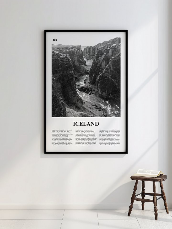 Iceland 02 Newspaper Poster | Framed product image (2)