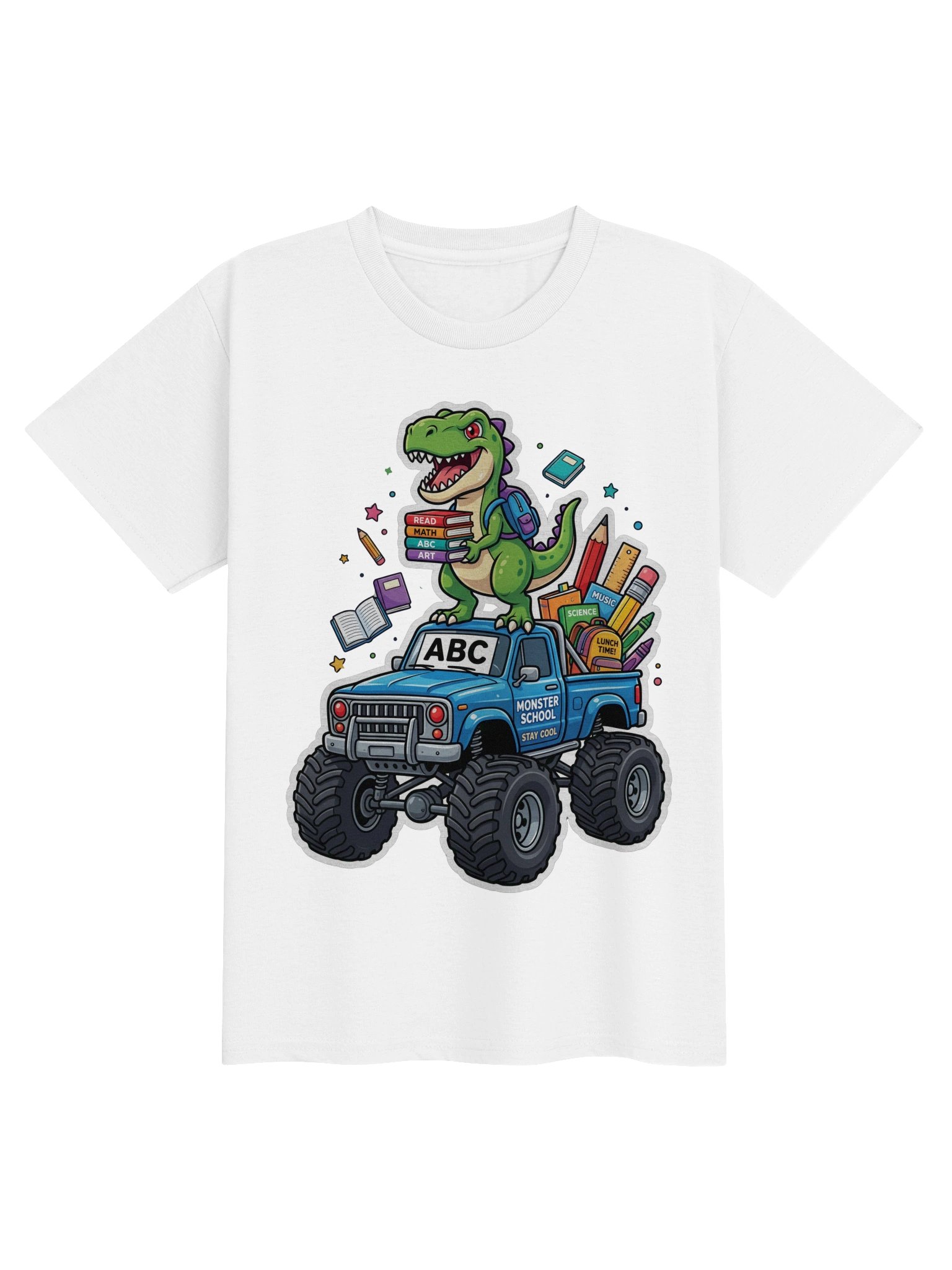Dino Monster Truck School Tee 🦖🚚 product image (2)