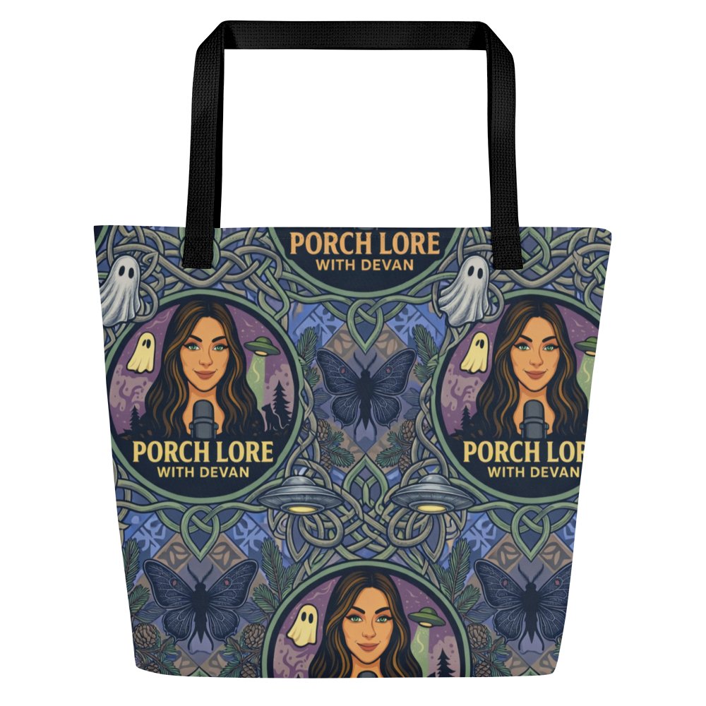 PORCH LORE DEVAN PERIWINKLE MOTH LARGE TOTE BAG product image (3)