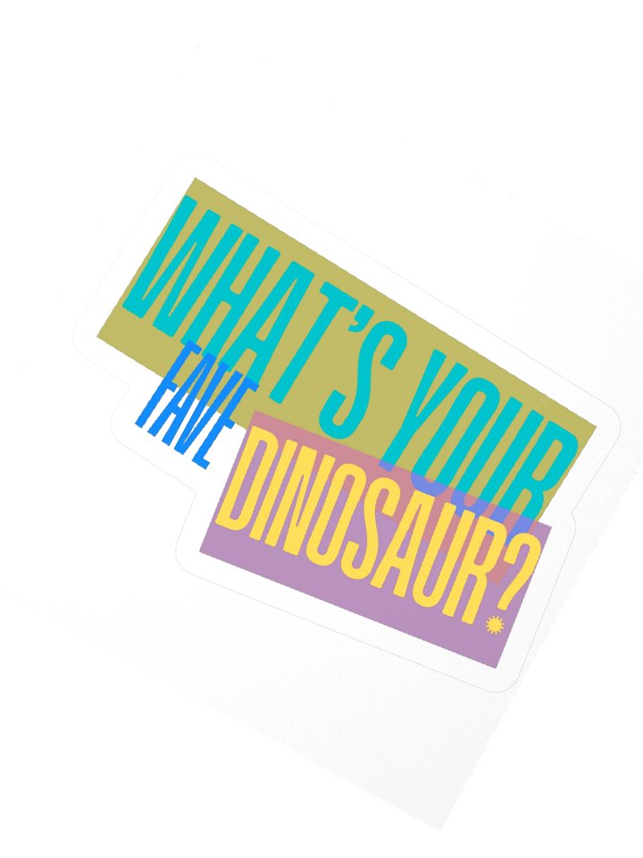 Fave Dinosaur Sticker - transparent product image (2)