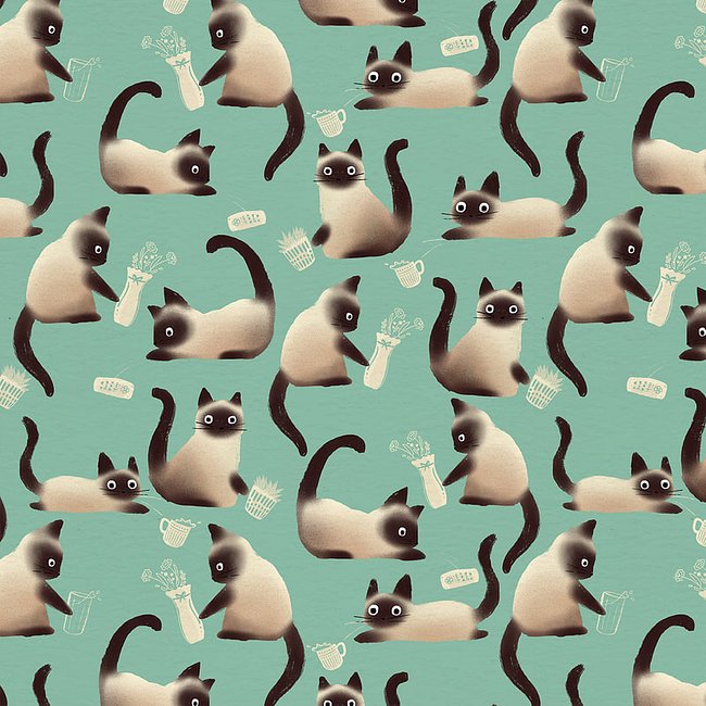 Bad Siamese Cats Knocking Stuff Over