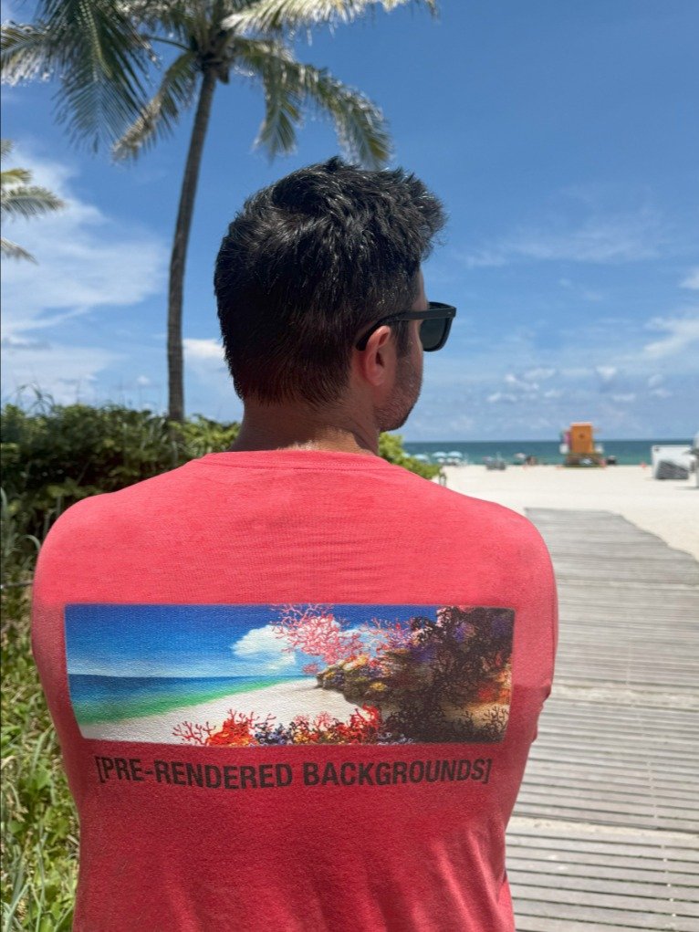 PRE-RENDERED BACKGROUNDS T-SHIRT product image (61)