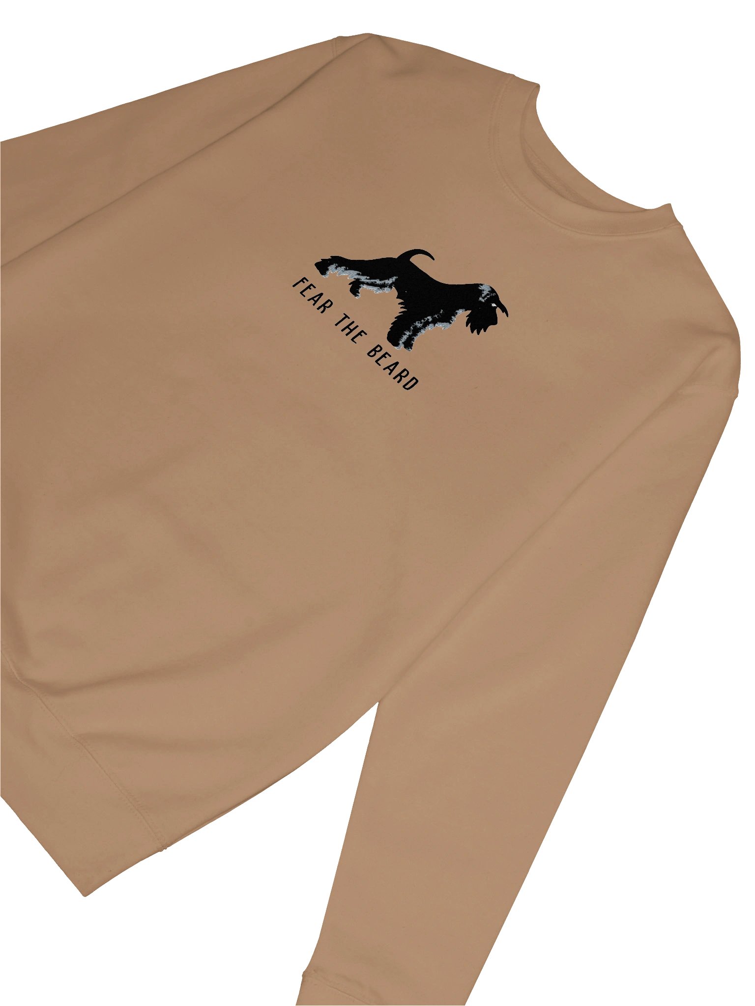 Fear the Beard Sweatshirt (Embroidered) of a Miniature Schnauzer(Black) product image (32)