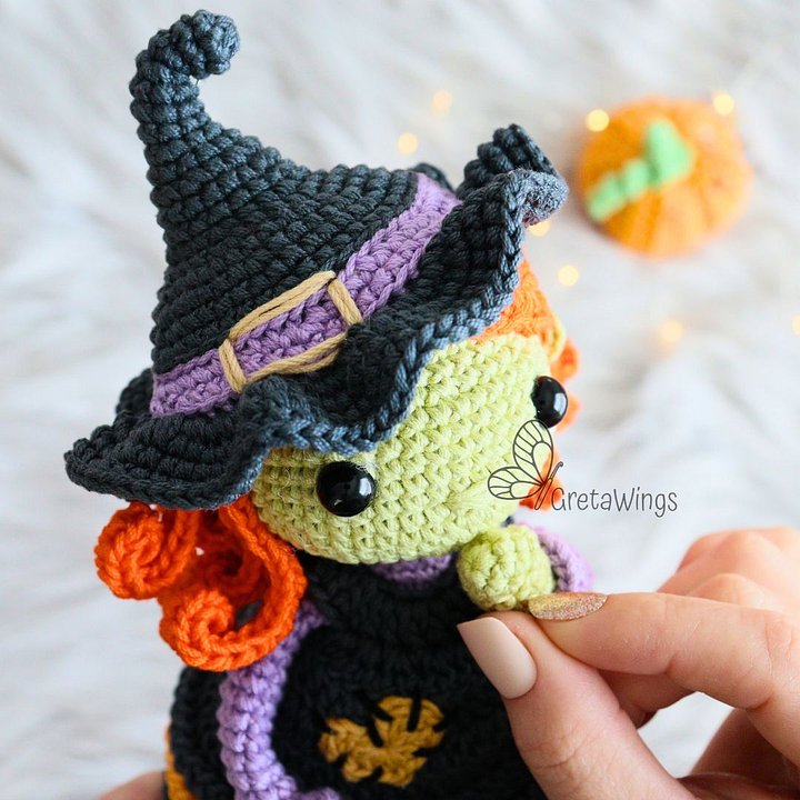 Witch Alana Amigurumi Pattern - Crochet Your Own Spooky Cute Witch! (Digital Download) product image (2)