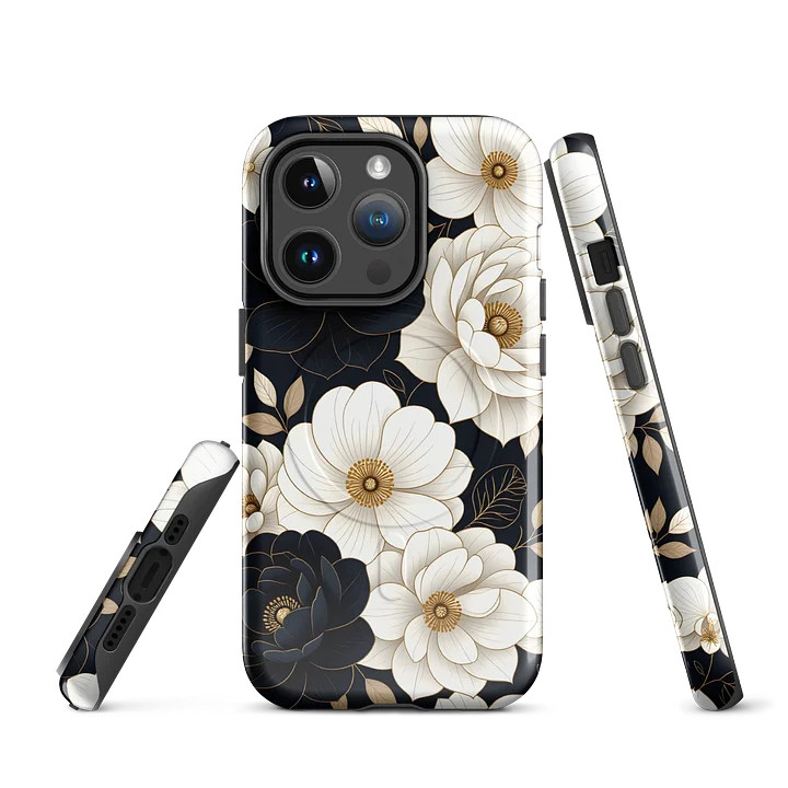 Black & Gold Floral MagSafe Tough Case product image (3)