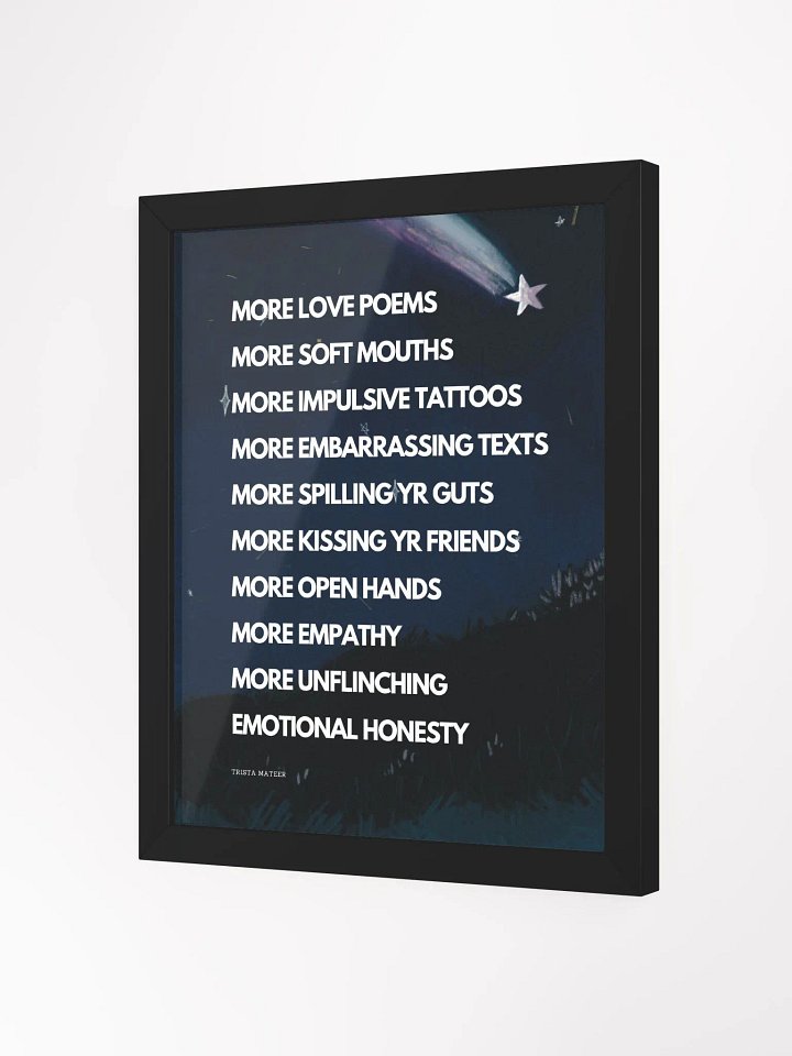 More Love Poems Framed Art Print (Night) product image (2)