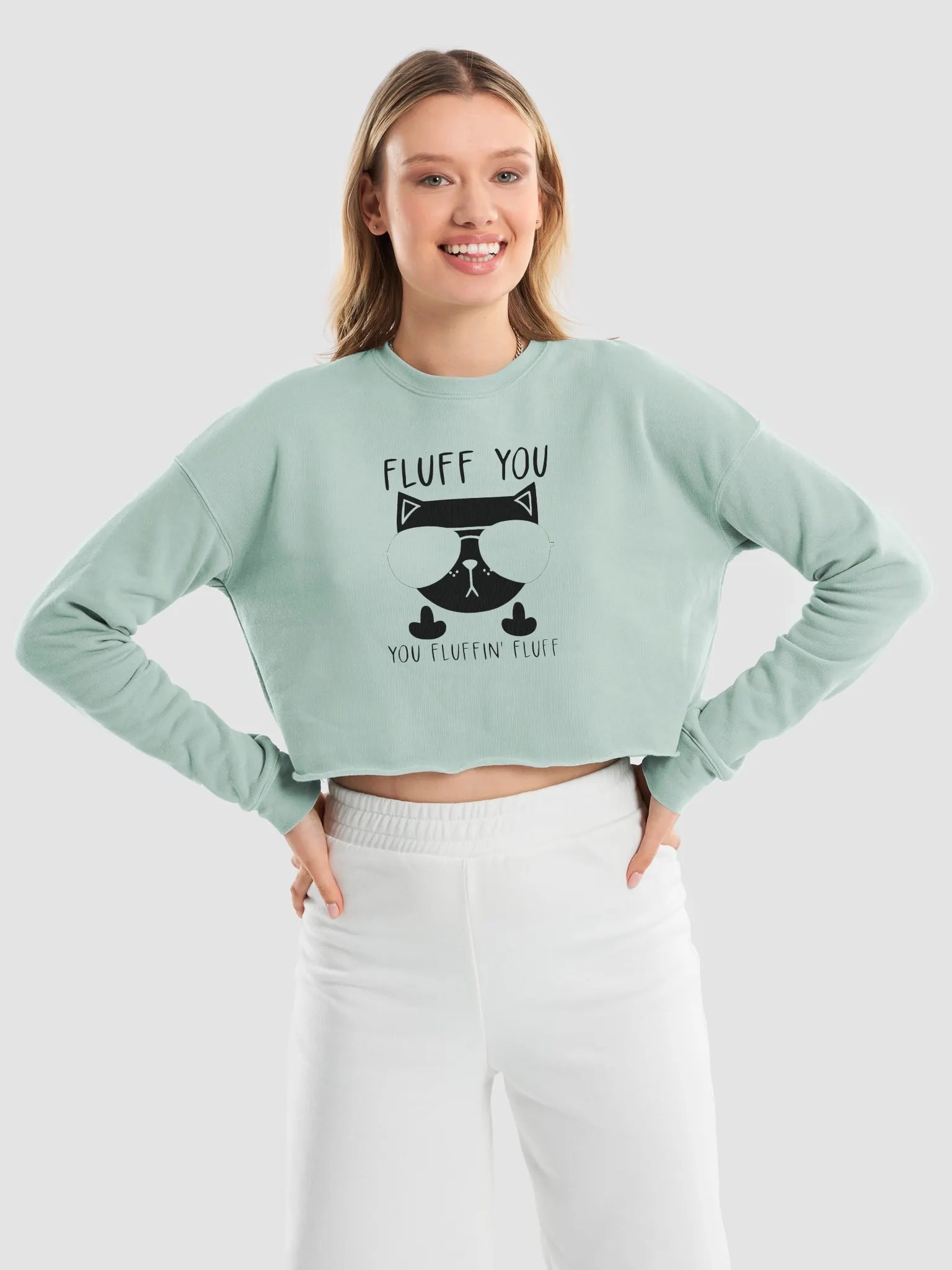 Cool Cat Sunglasses Crop Sweatshirt product image (17)
