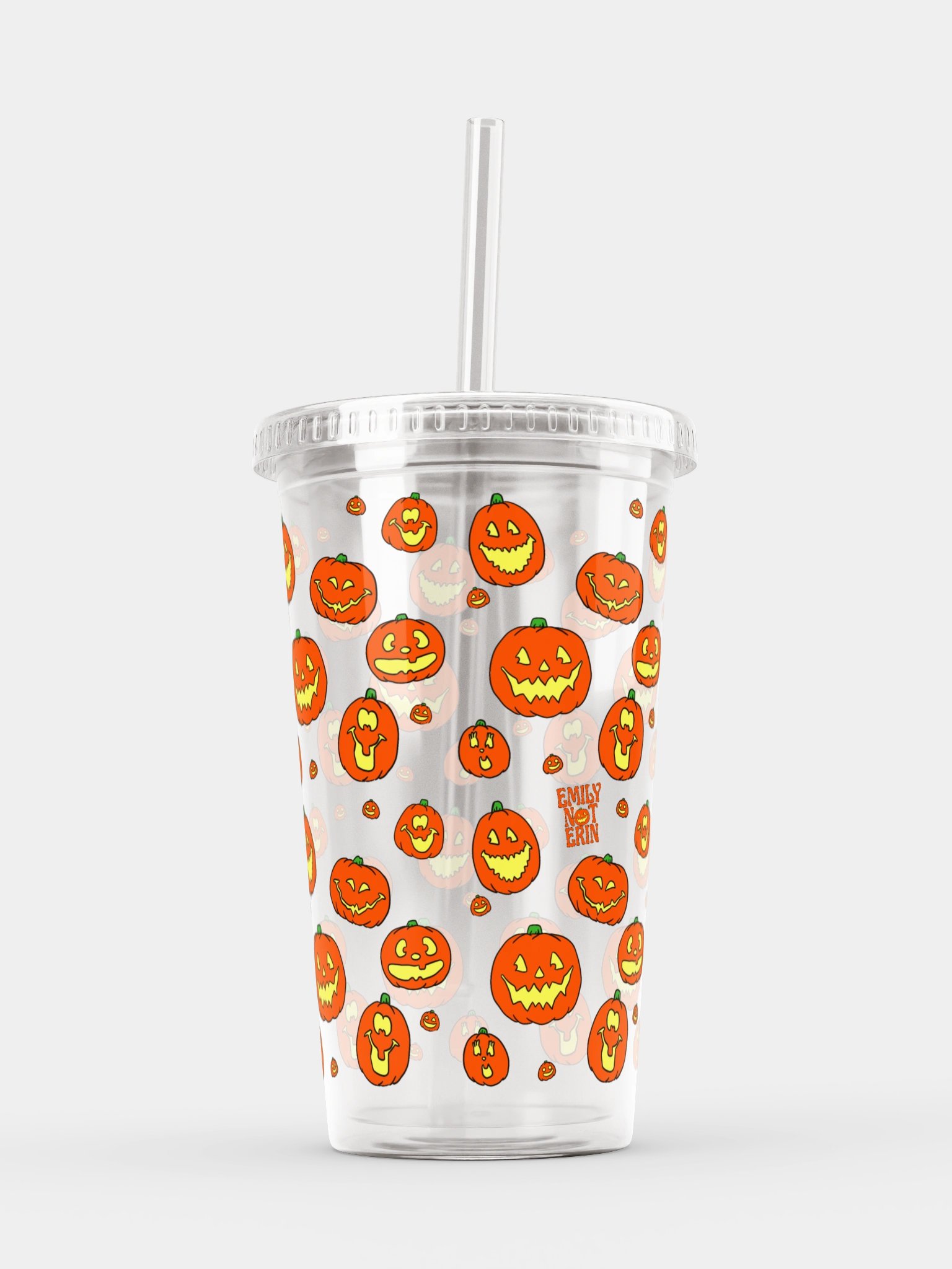 Punkins Double Wall Clear Plastic Tumbler product image (14)