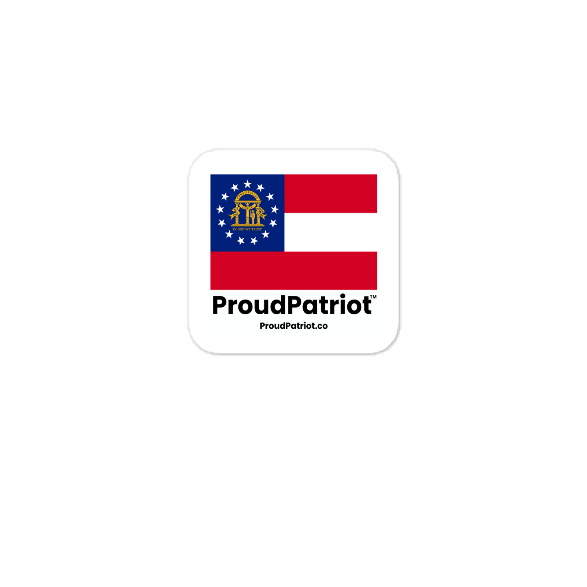 Georgia State Flag Vinyl Sticker product image (1)