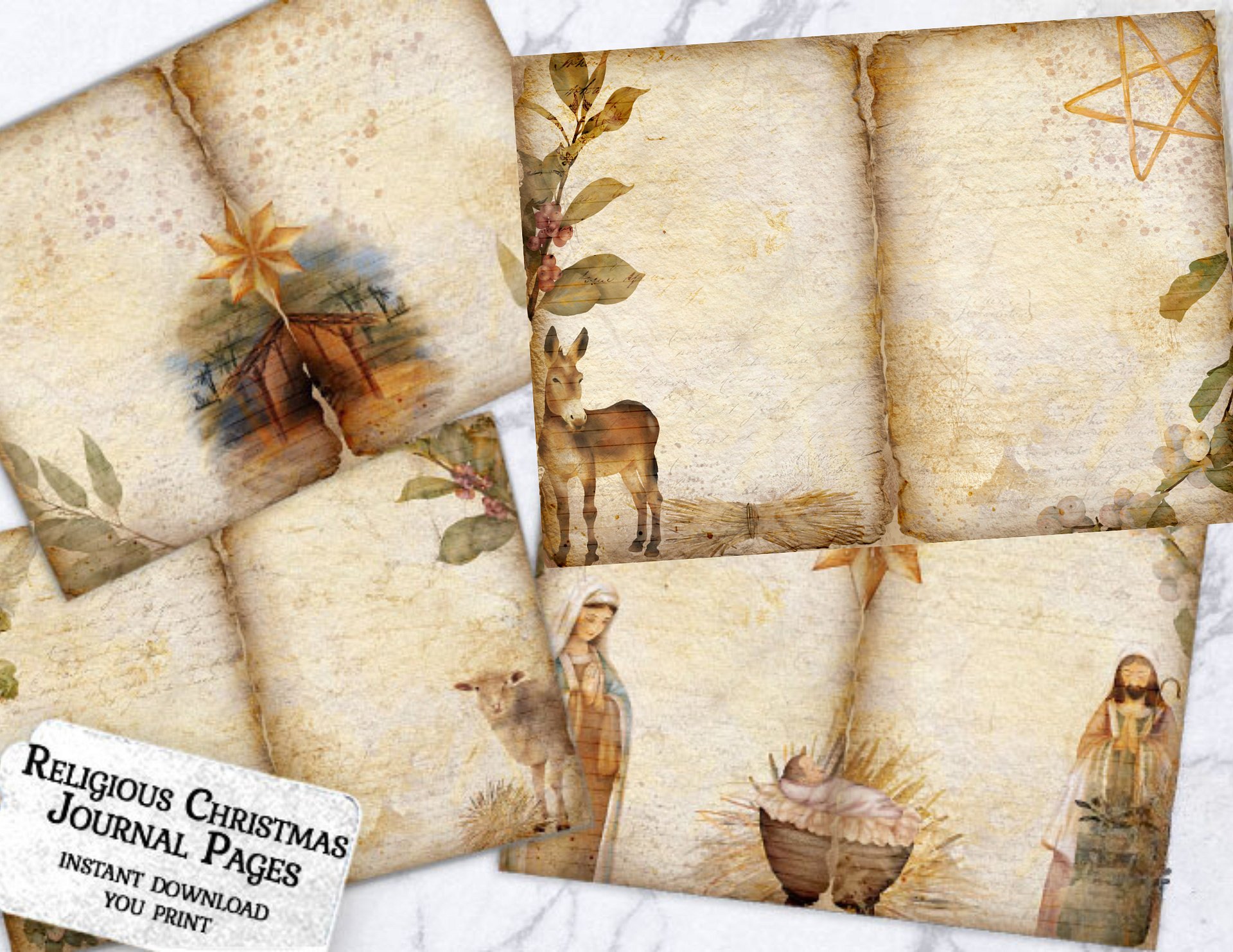 Digital Christmas Junk Journal Pages - Print at Home product image (2)