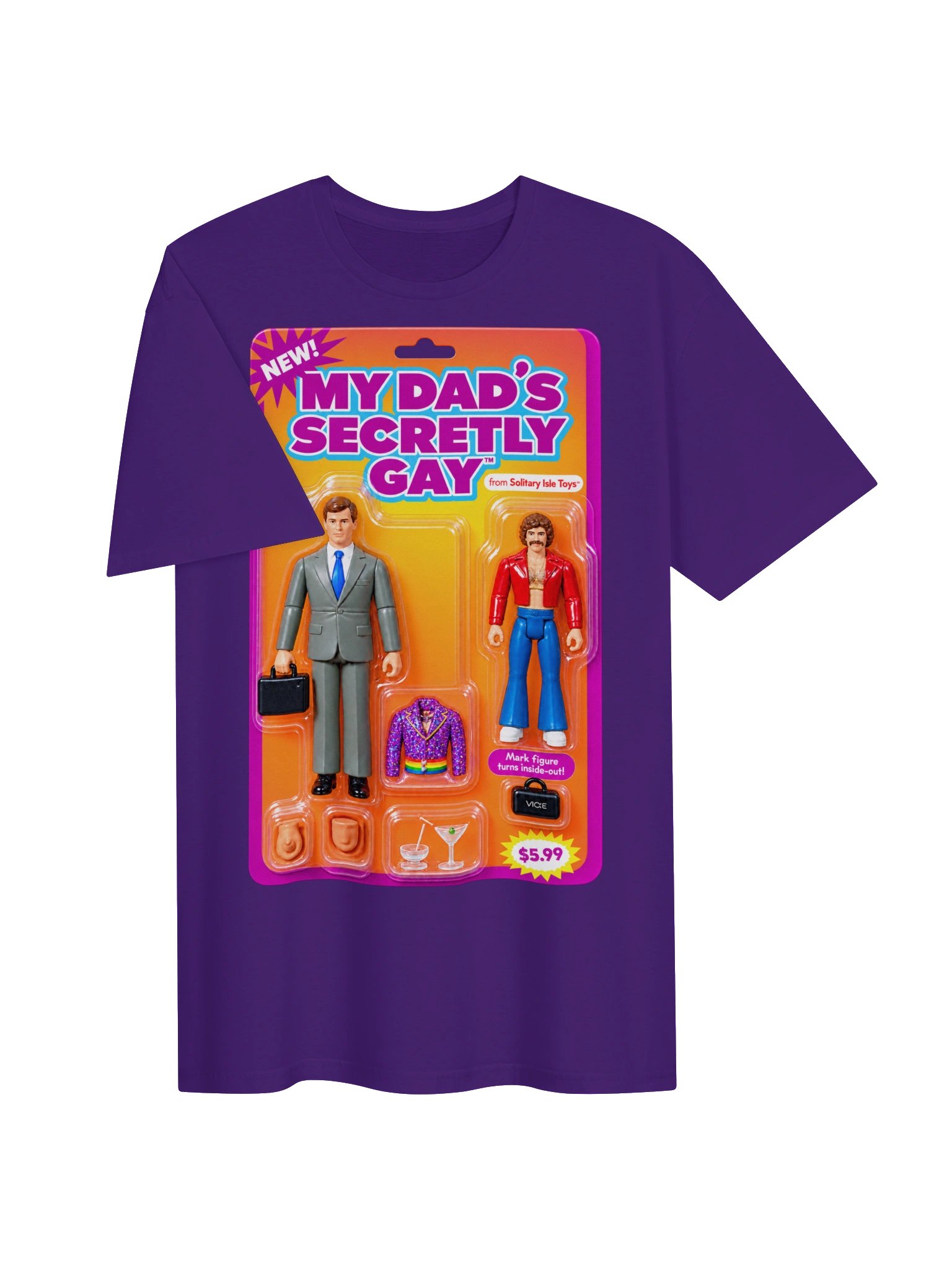 666 Toys | My Dad's Secretly Gay | Gildan Unisex Softstyle T-Shirt product image (3)