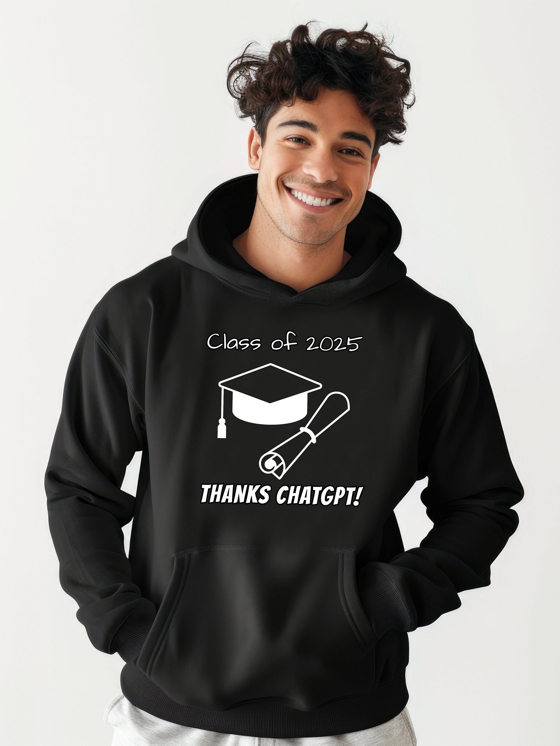Graduation Class of 2025 THANKS CHATGPT - Funny Meme - Gildan Classic Hoodie product image (1)