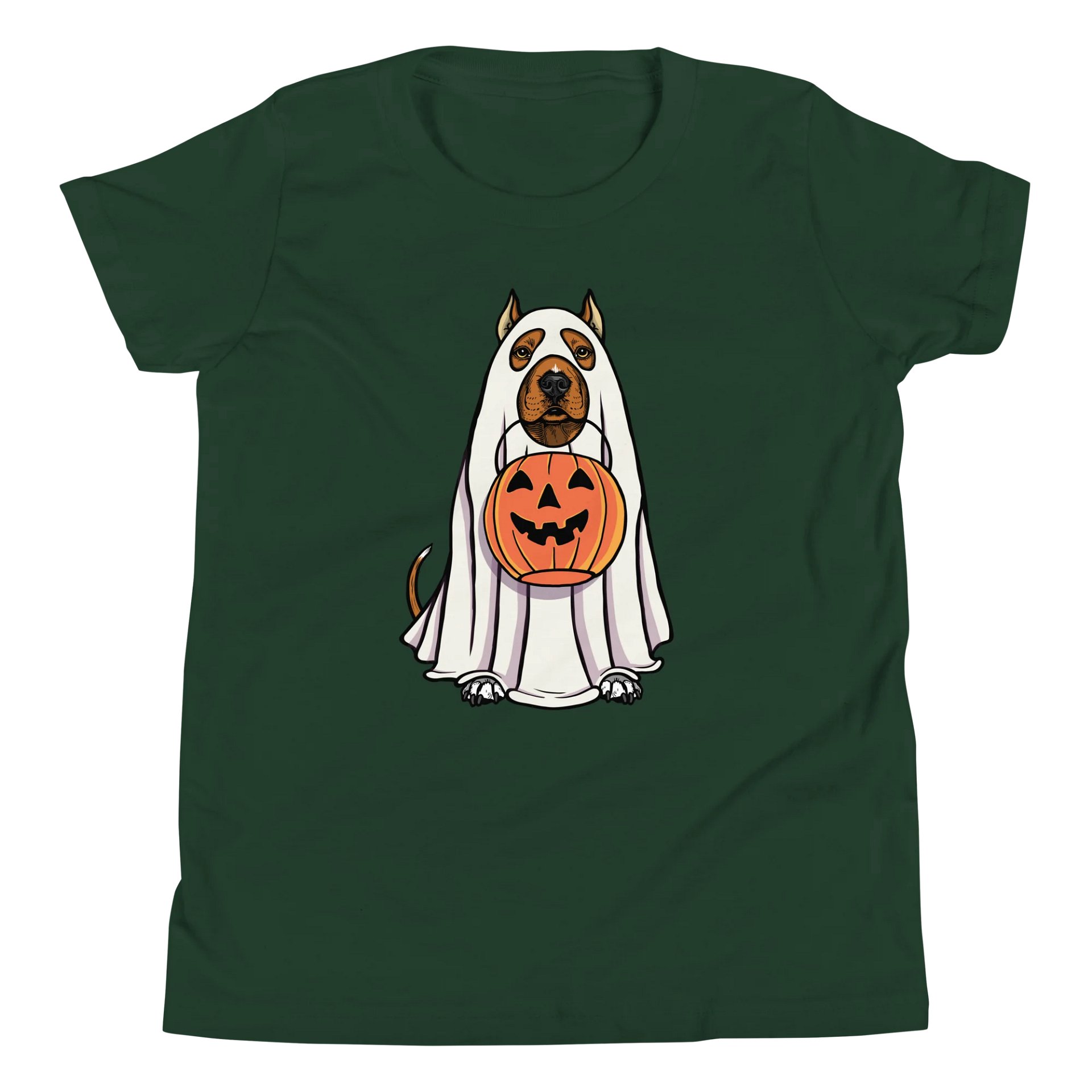 Halloween American Pitbull Terrier(Red, Cropped Ears) Youth T-Shirt product image (5)