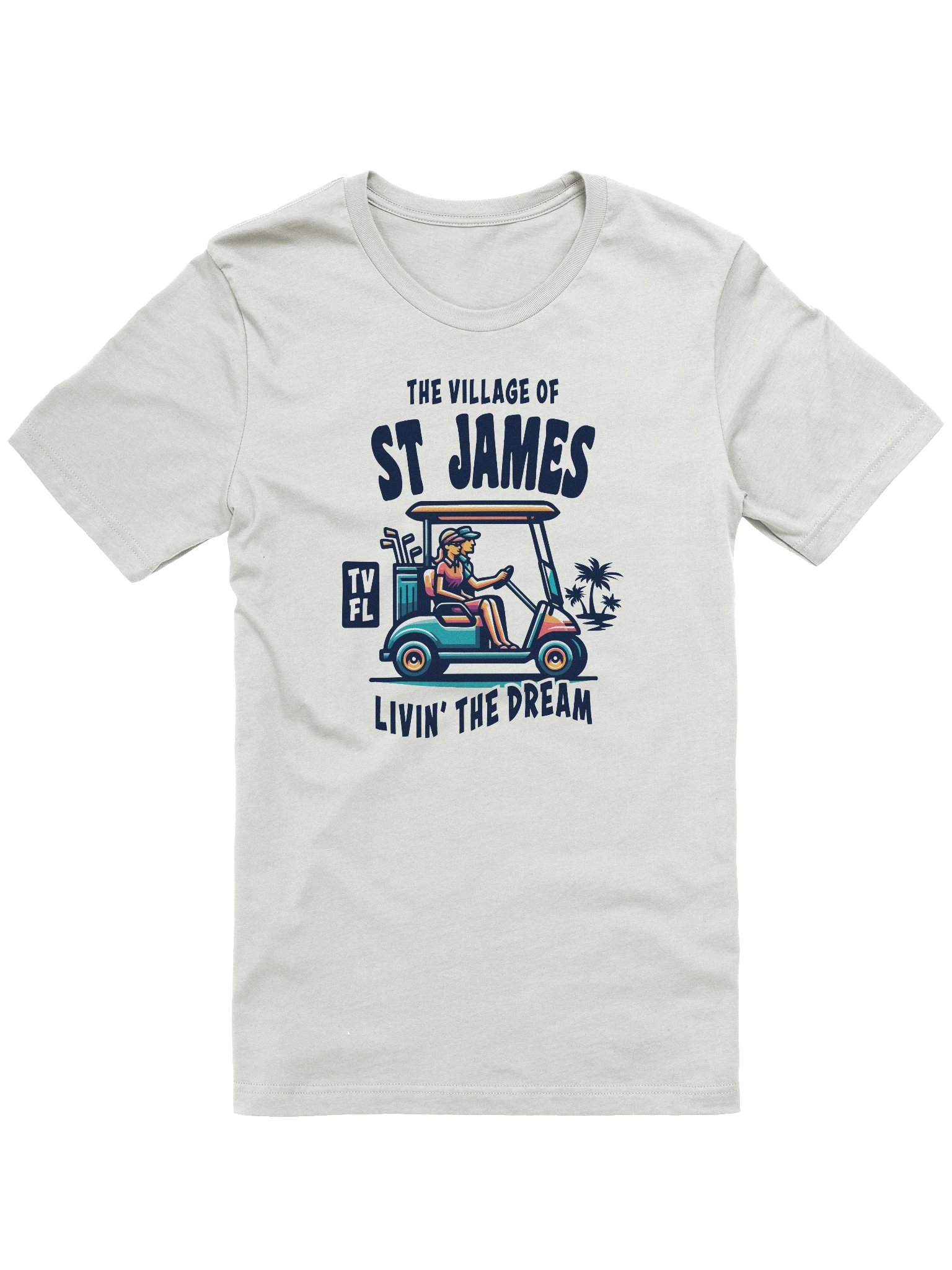The Village of St James TV FL Golf Cart Design T-Shirt product image (5)