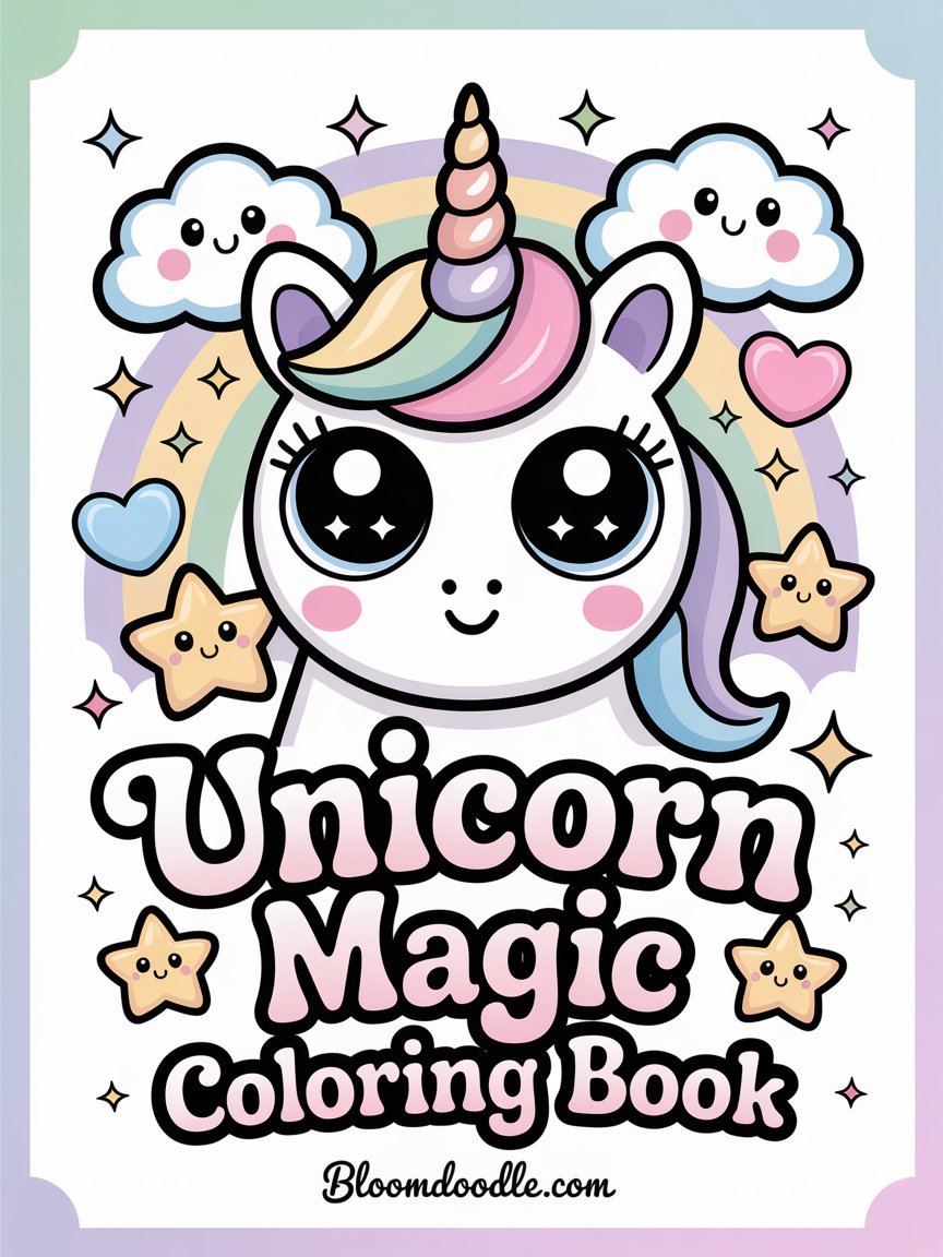 Enchanted Unicorn Coloring Pages product image (1)