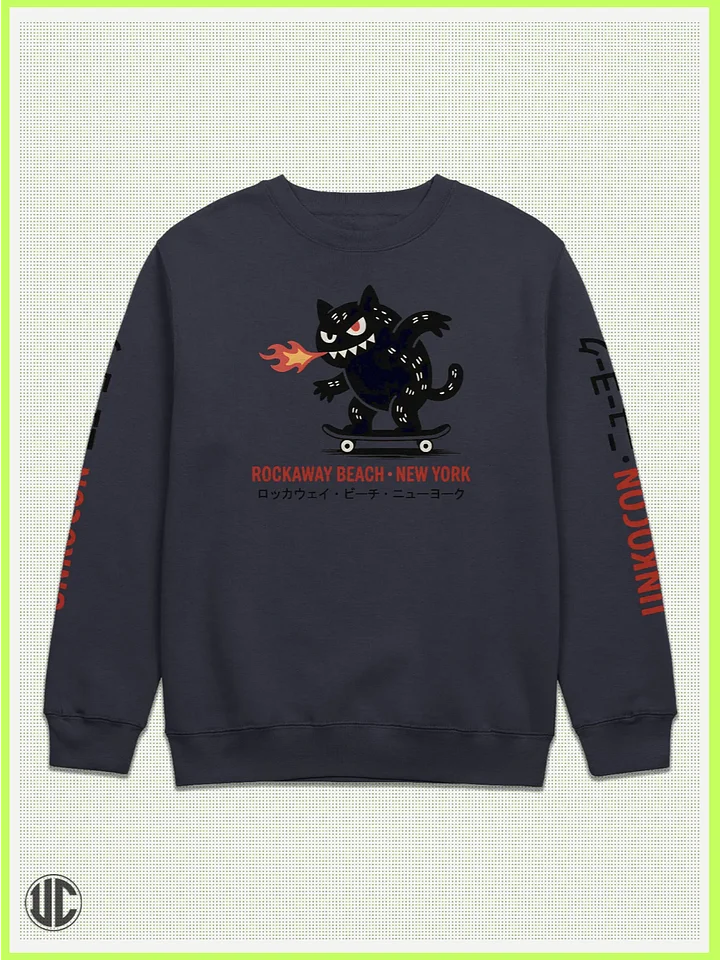 UnkoCon – Rockaway Beach NY Skater Crew Neck Sweatshirt product image (1)
