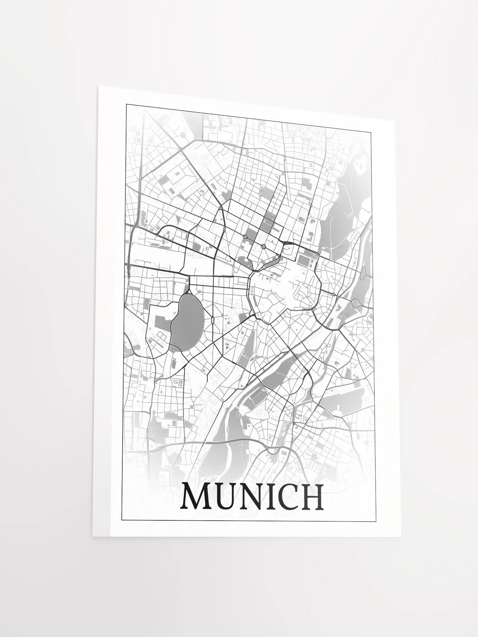 Munich, Germany, city map print product image (12)
