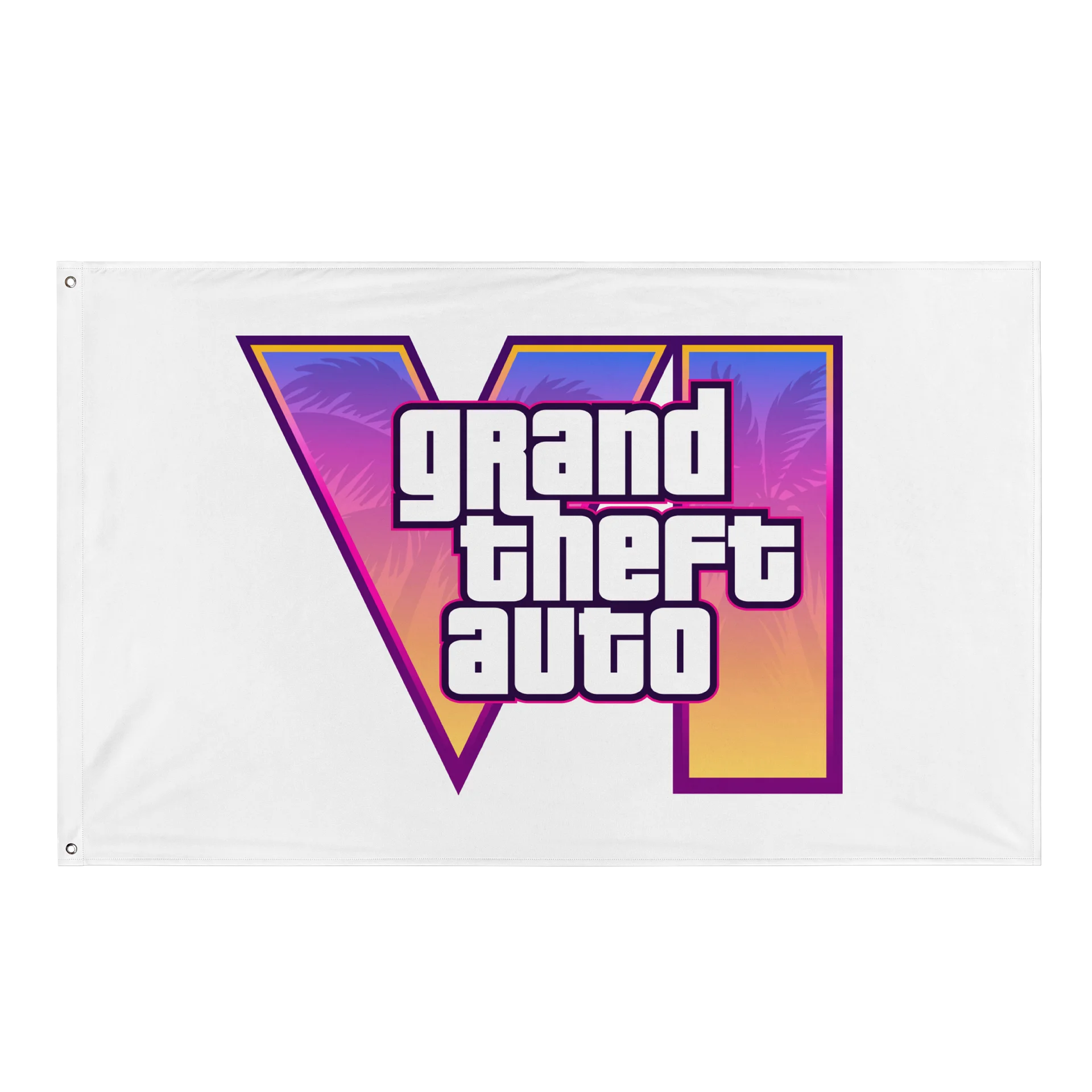 GTA VI Logo Flag – Grand Theft Auto 6 Gaming Room Wall Decor (Fan Design) product image (1)