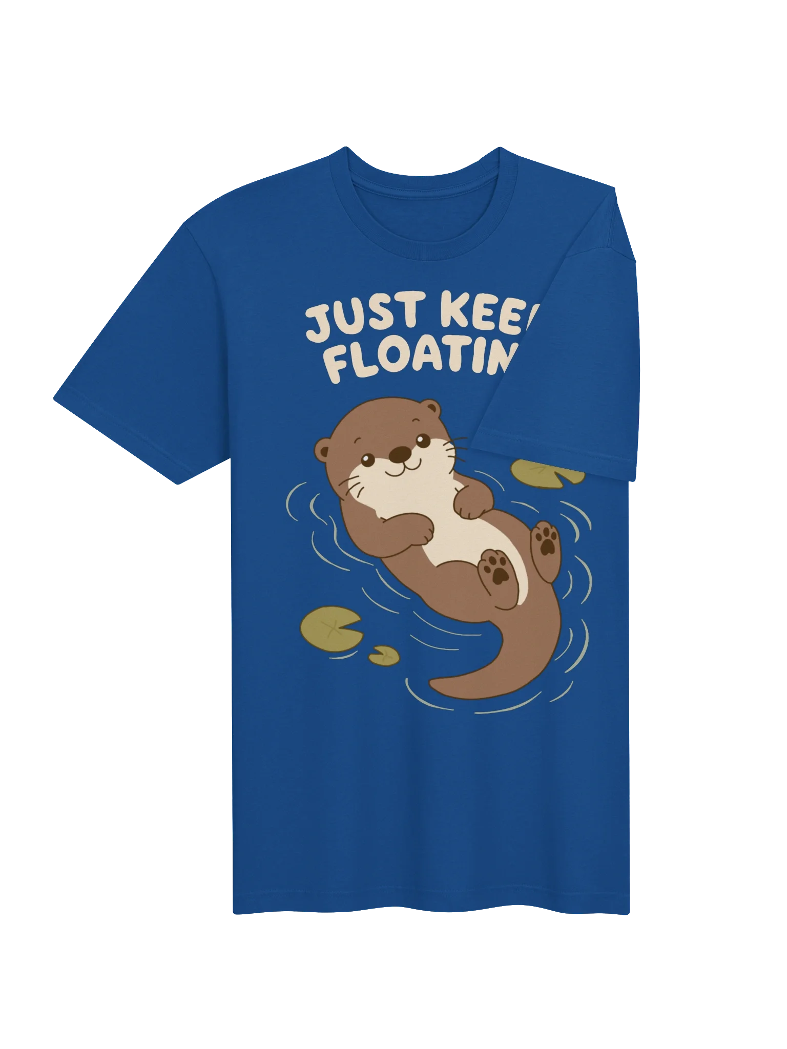 Just Keep Floating Otter Tee view 4