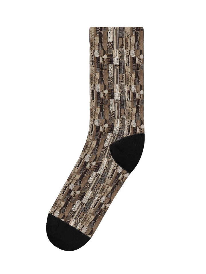 Rustic Collage EcoArt Crew: Premium Sustainable Socks product image (1)