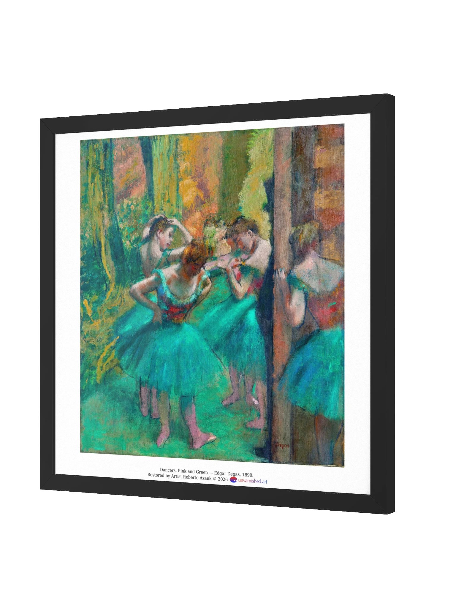 Dancers, Pink and Green — Framed Matte Poster product image (2)