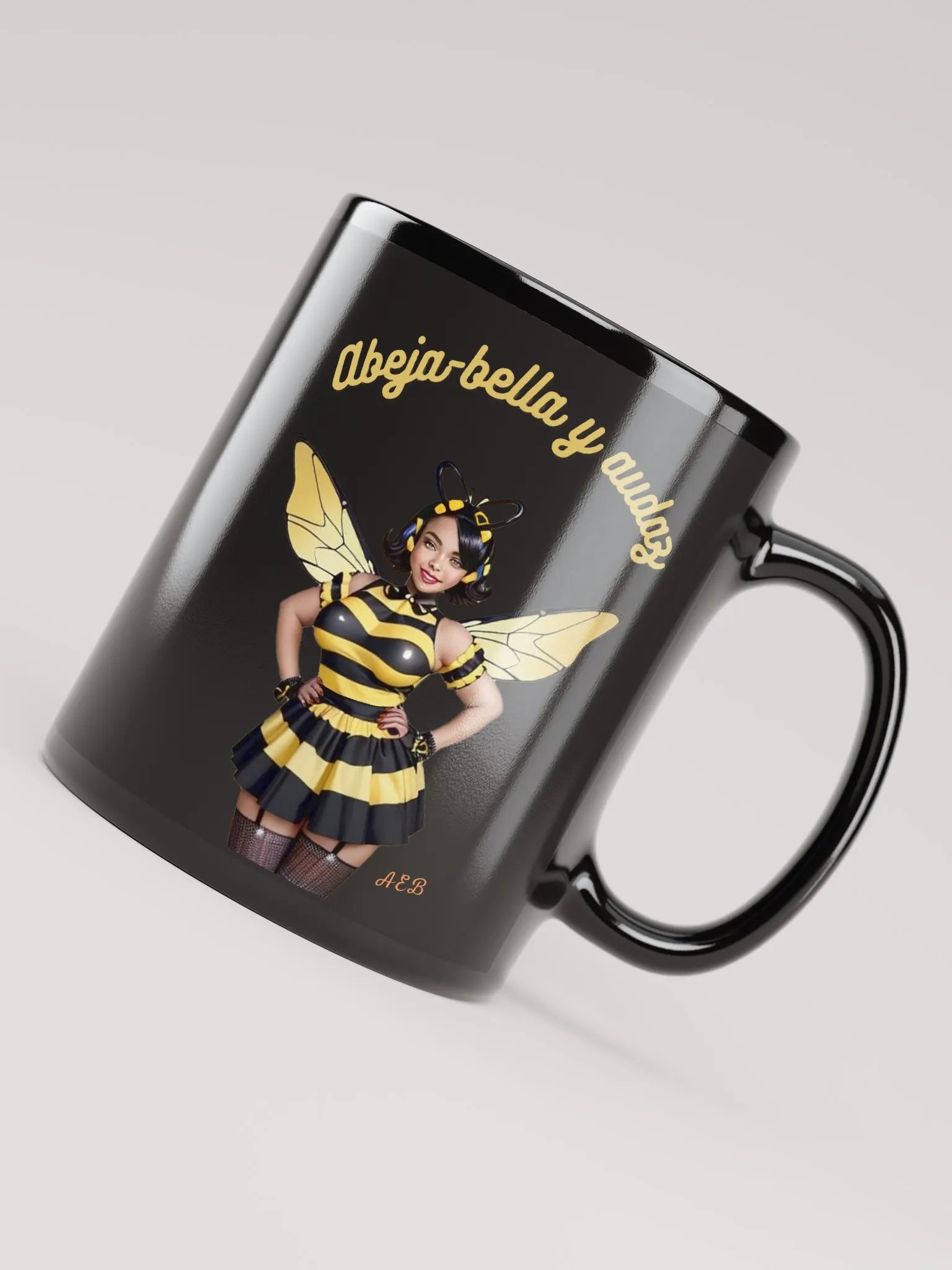 Bee-utiful Buzz Black Mug product image (4)