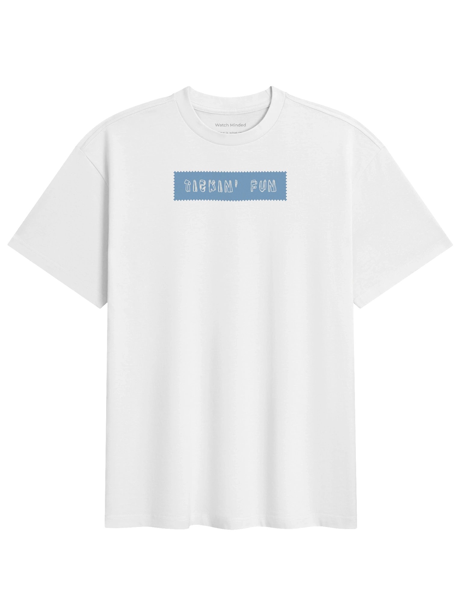 Relaxed Fit Heavy Cotton "Tickin' Fun Label" T-Shirt, White product image (3)