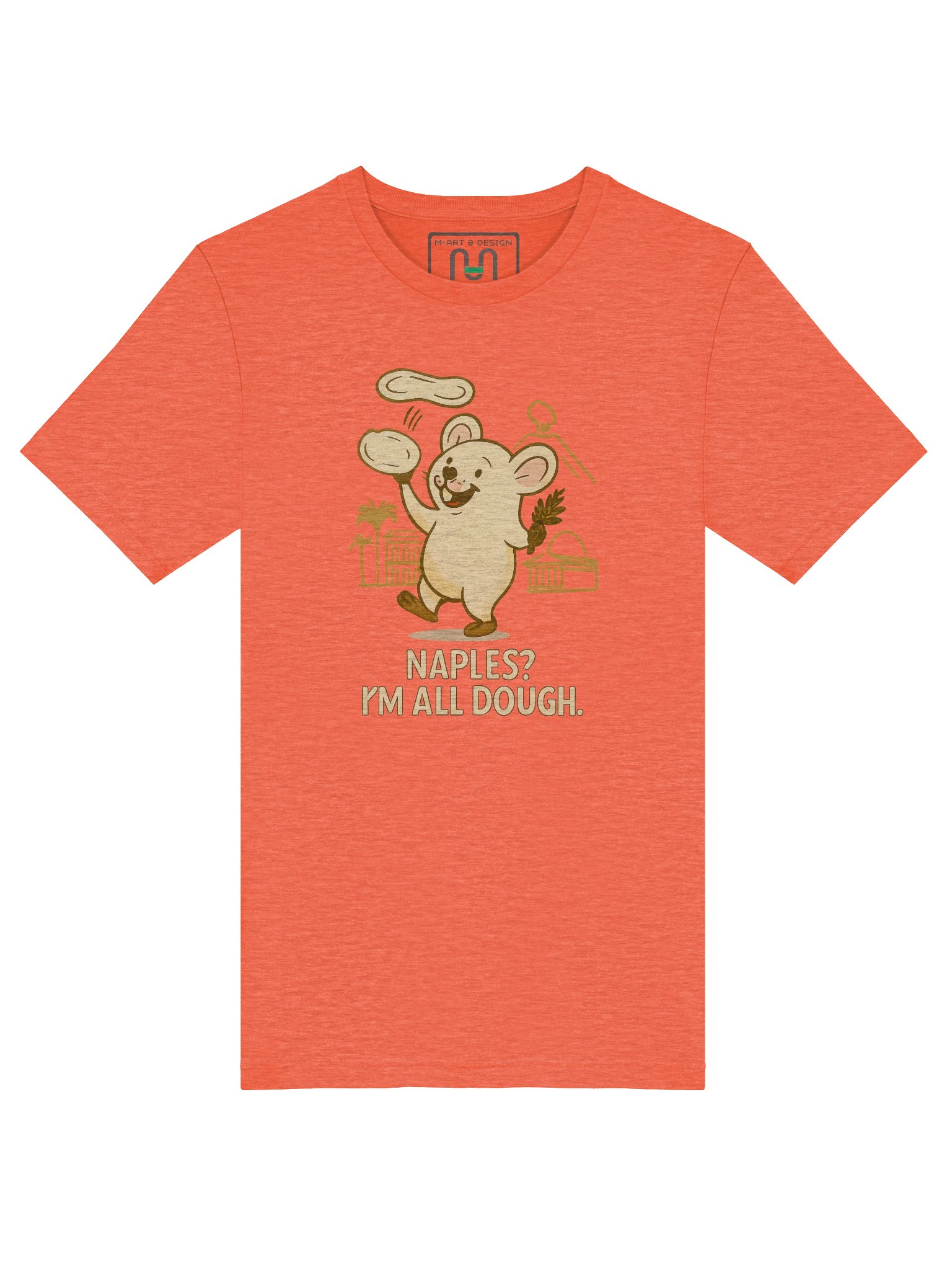 Funny Naples Pizza Pun Shirt – Cute Beaver Italy Tee with Dough Tossing – “I’m All Dough” | art.4uand.me product image (5)